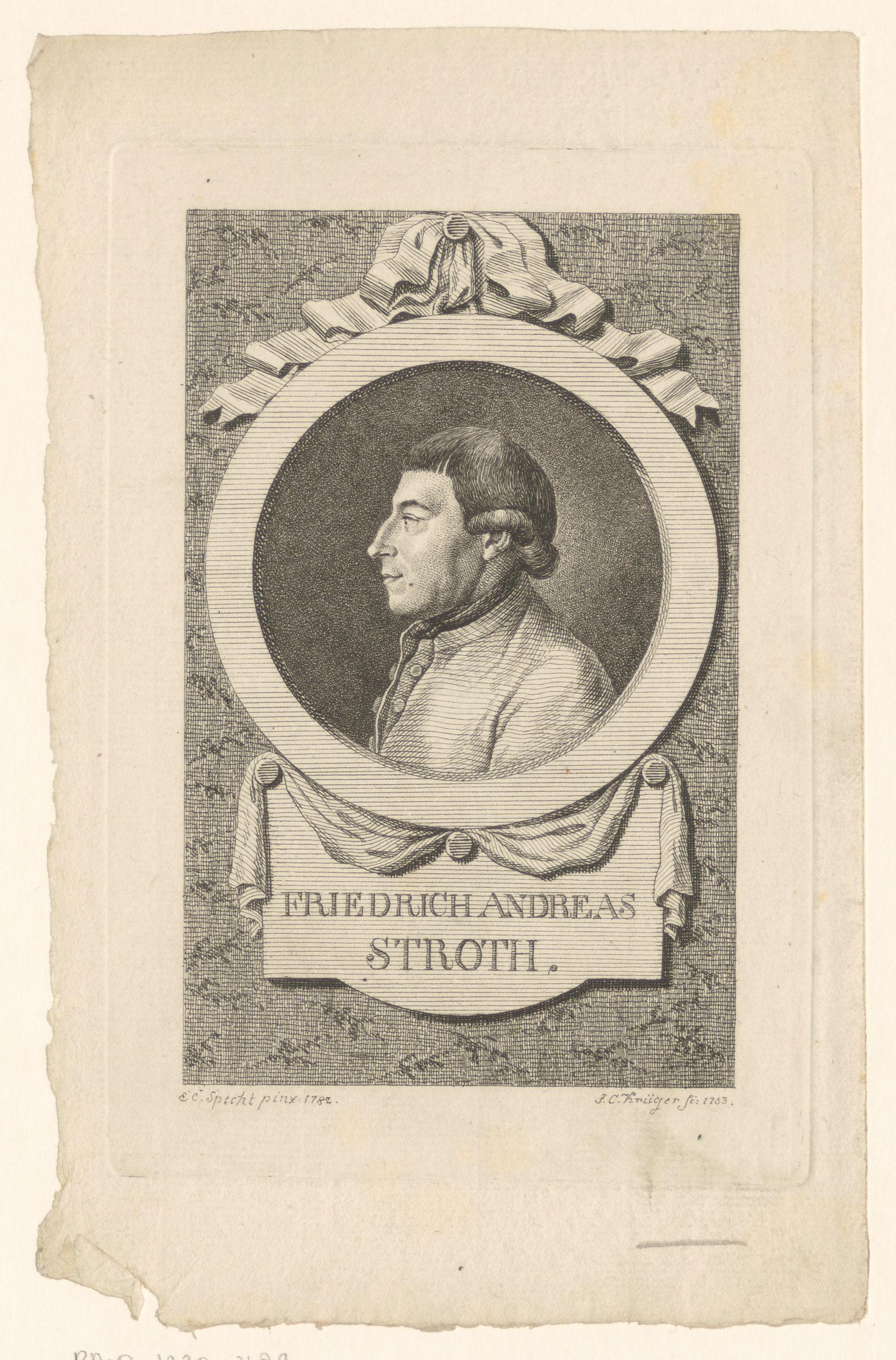 Portret van Friedich Andreas Stroth