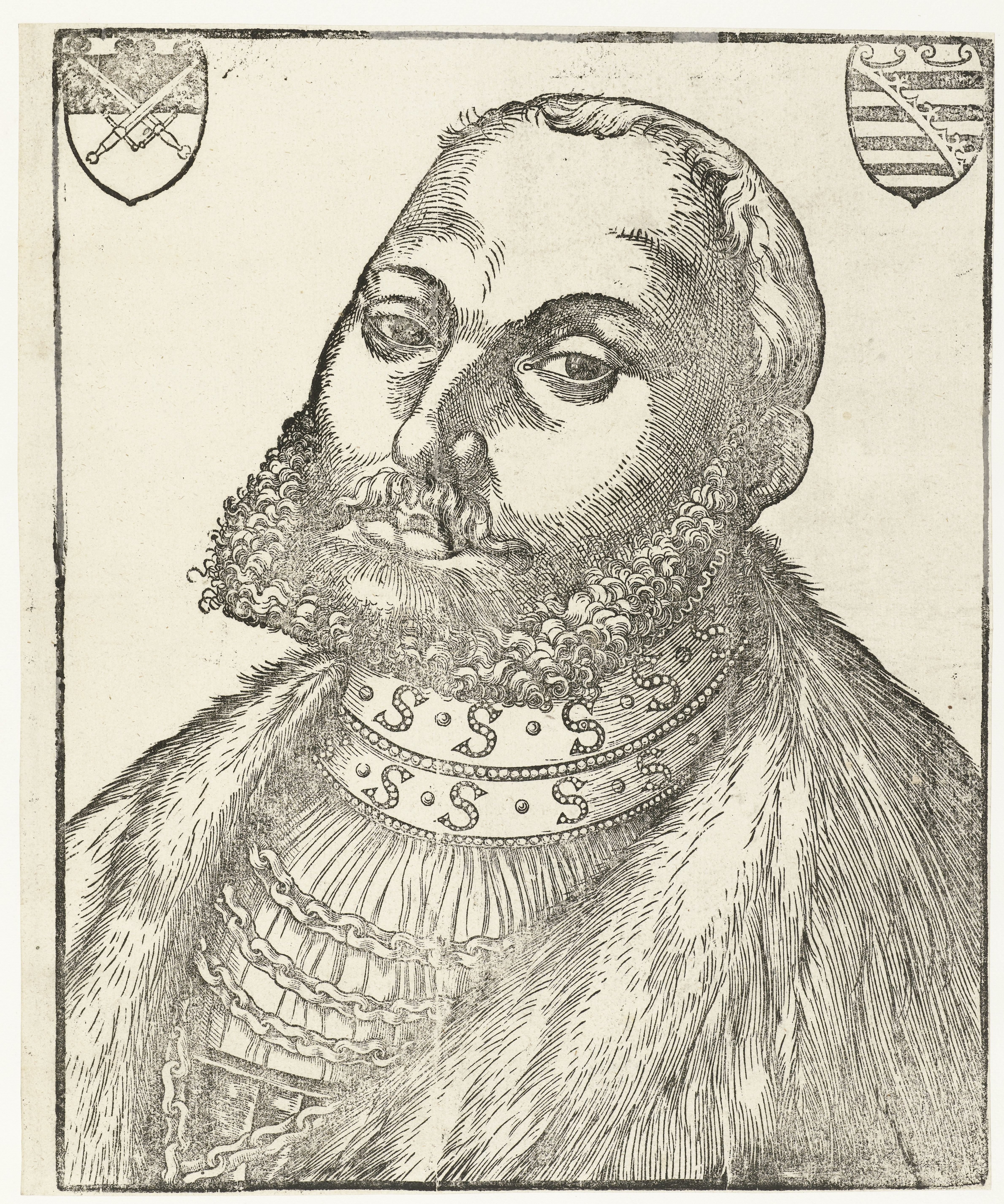 Portret van Johan Frederik I (Johan Frederik de Grootmoedige) hertog van Saksen