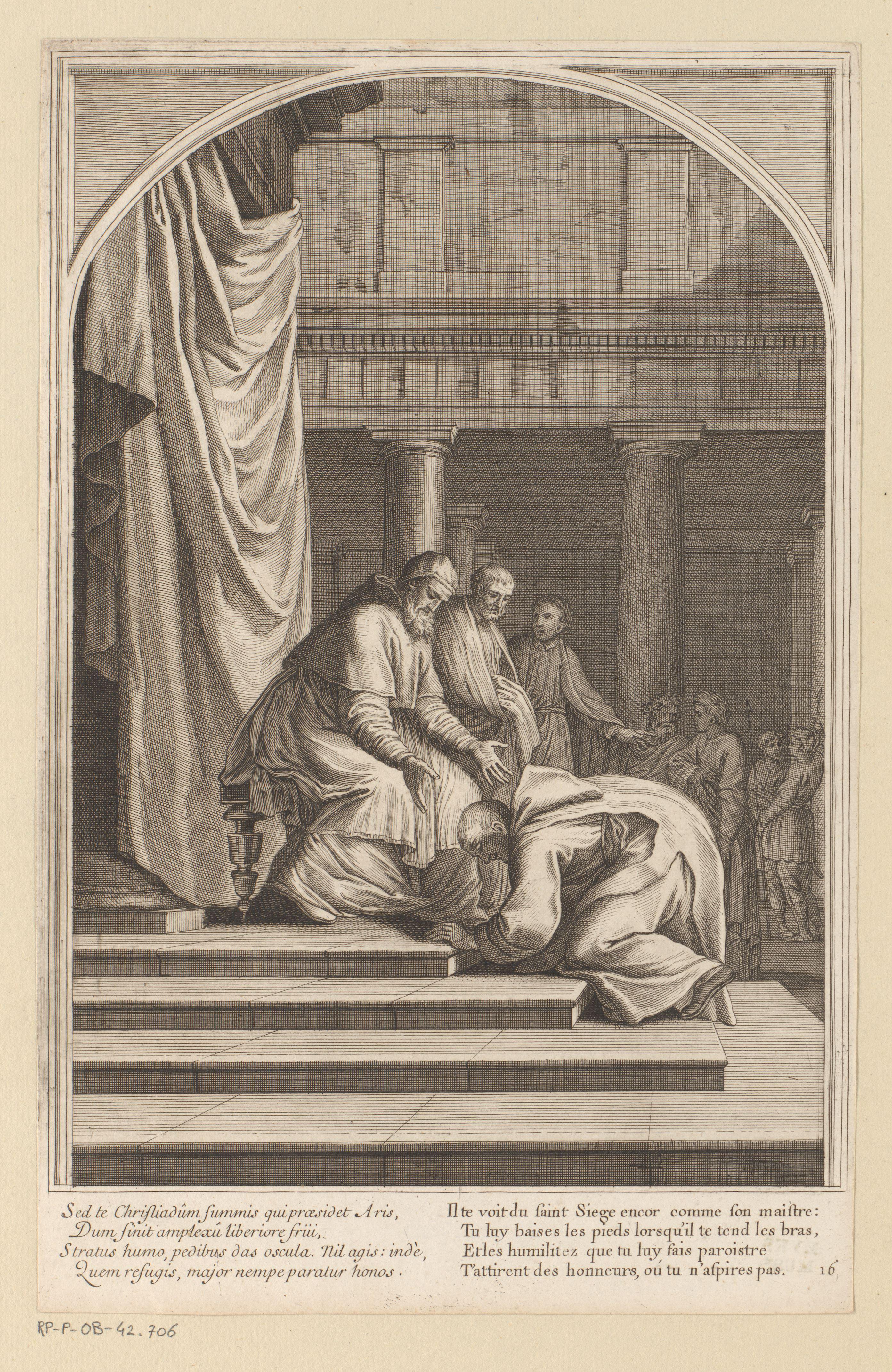 Aankomst van de Heilige Bruno in Rome bij Urbanus II