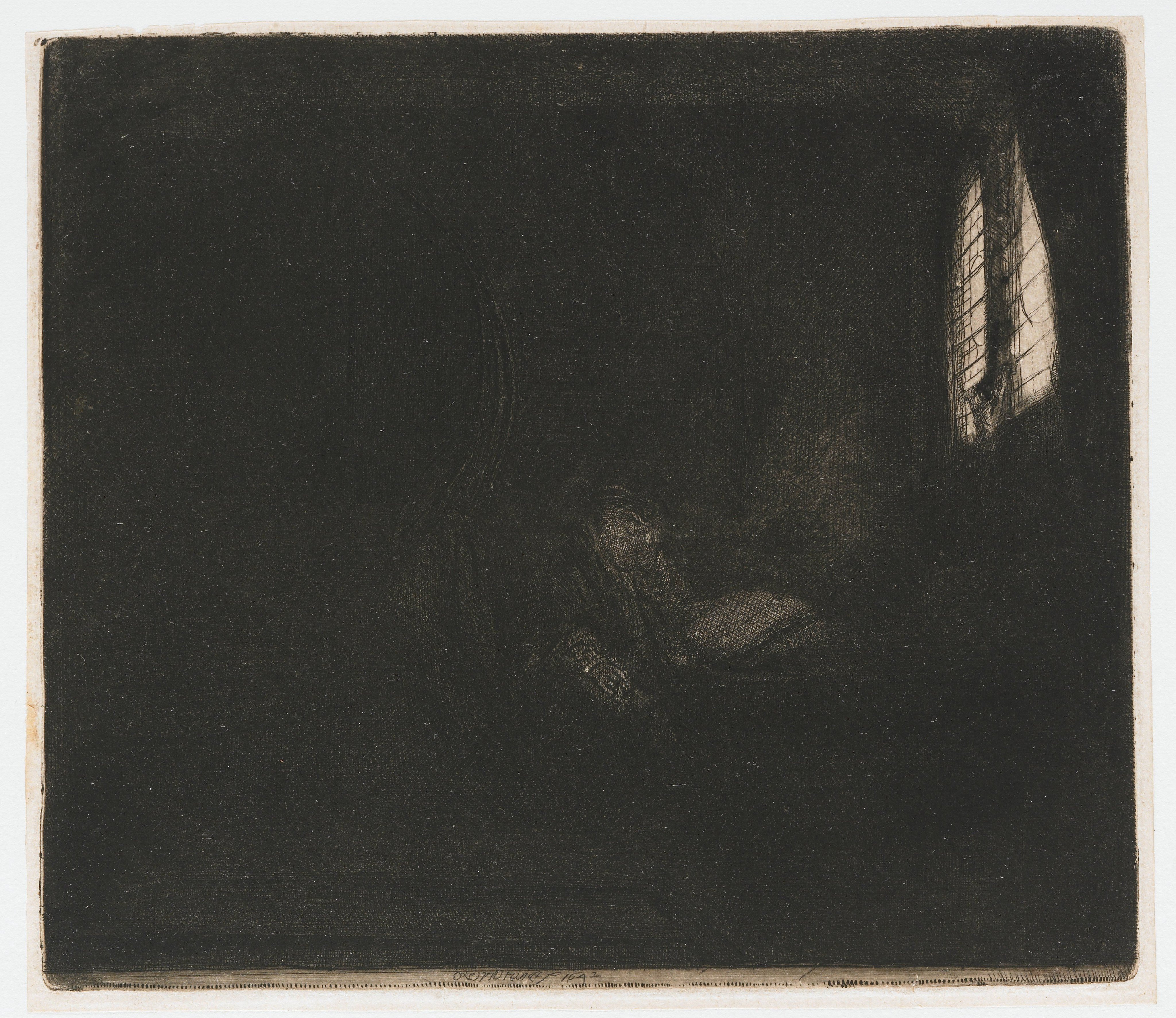 St Jerome in a dark chamber