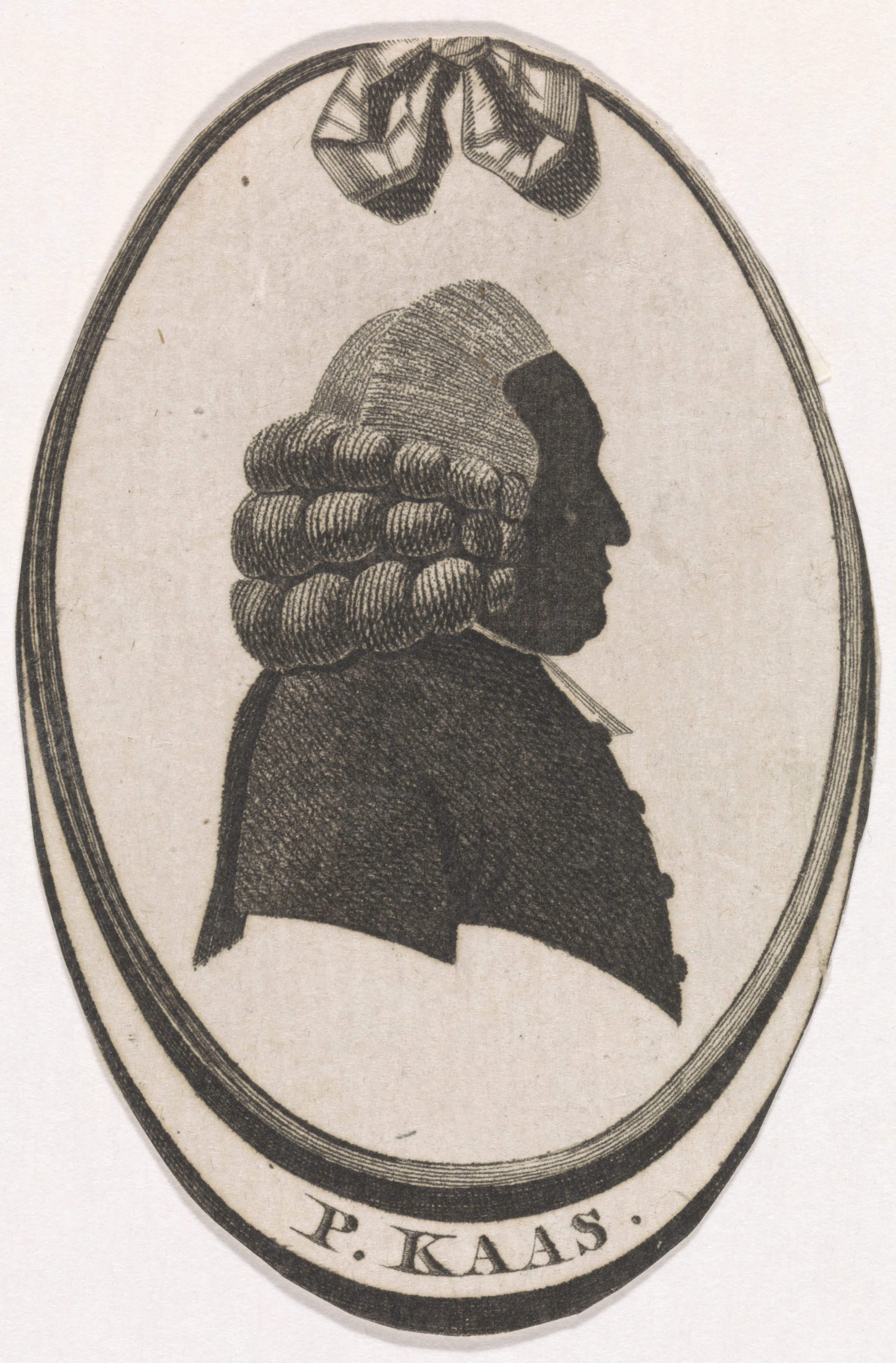 Silhouetportret van Petrus Kaas