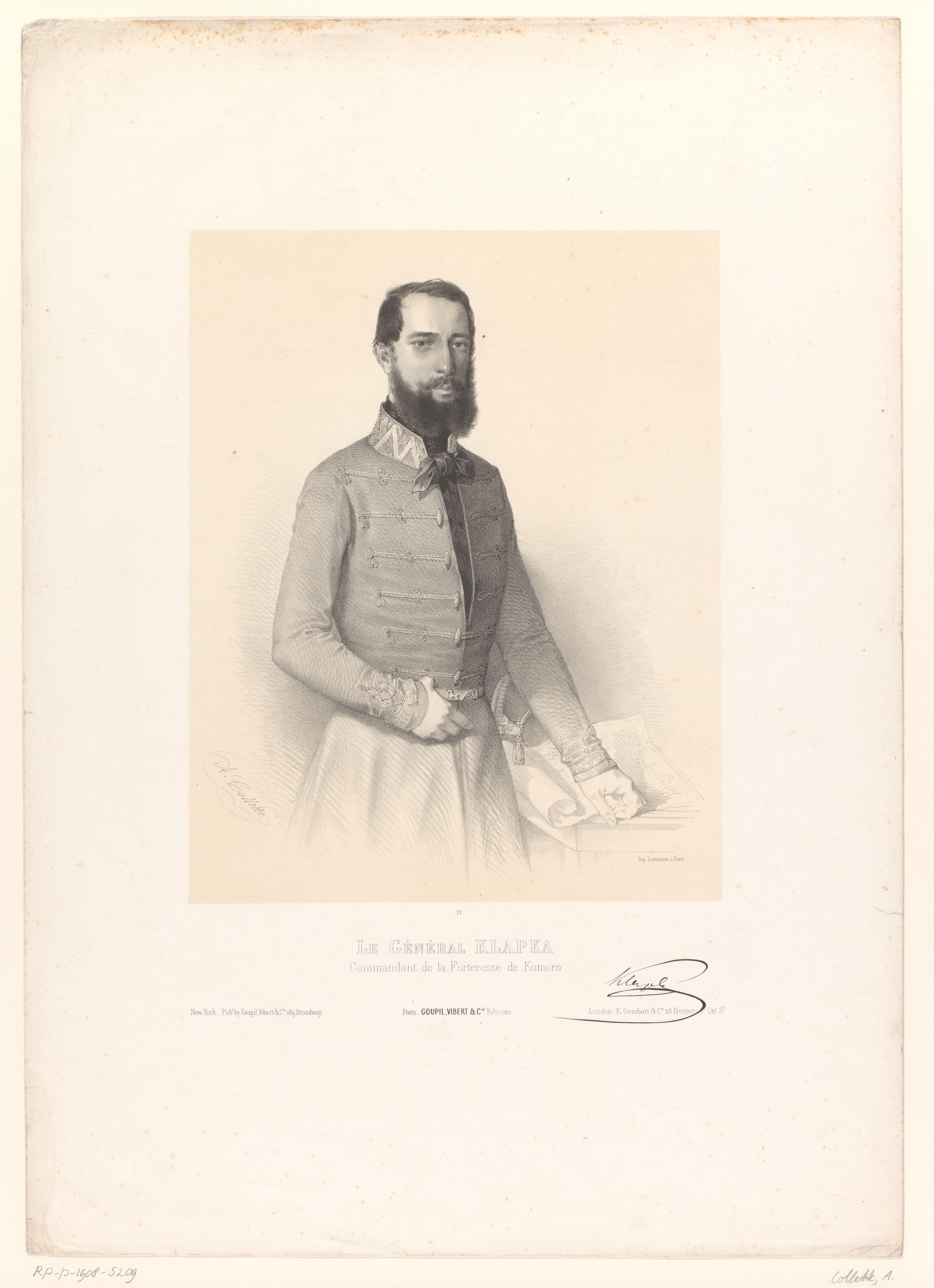 Portret van generaal György Klapka