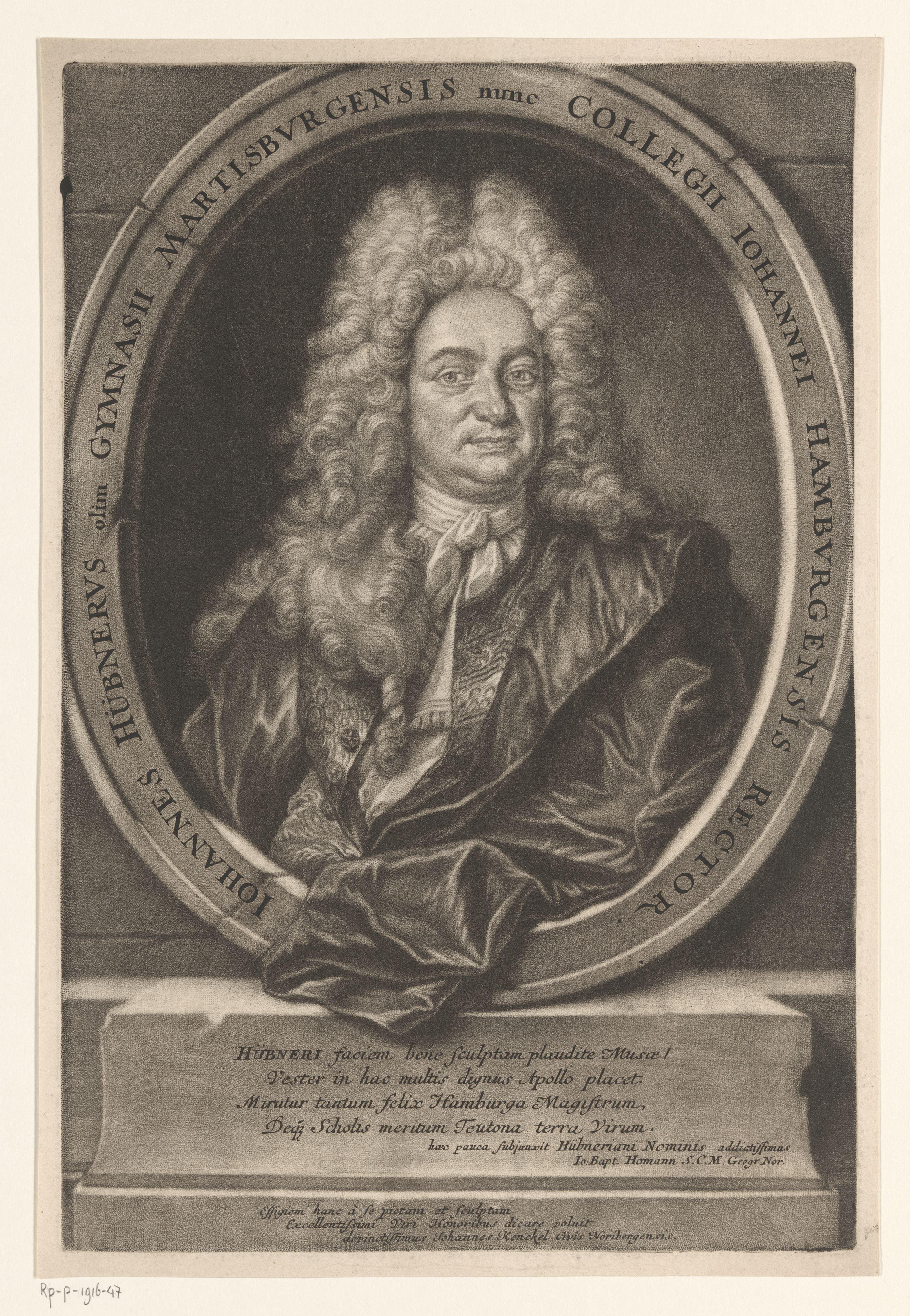Portret van Johann Hübner