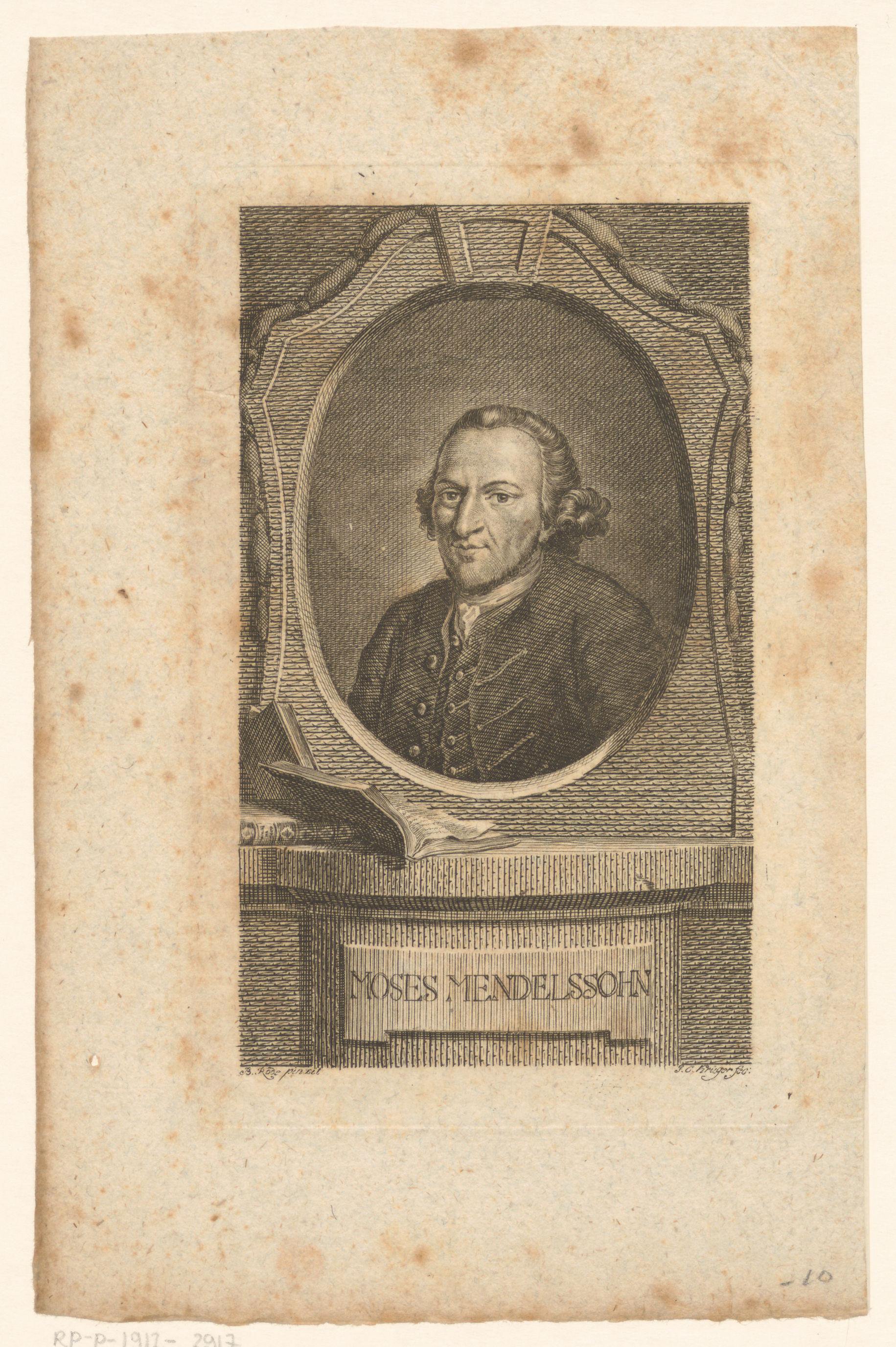 Portret van Moses Mendelssohn