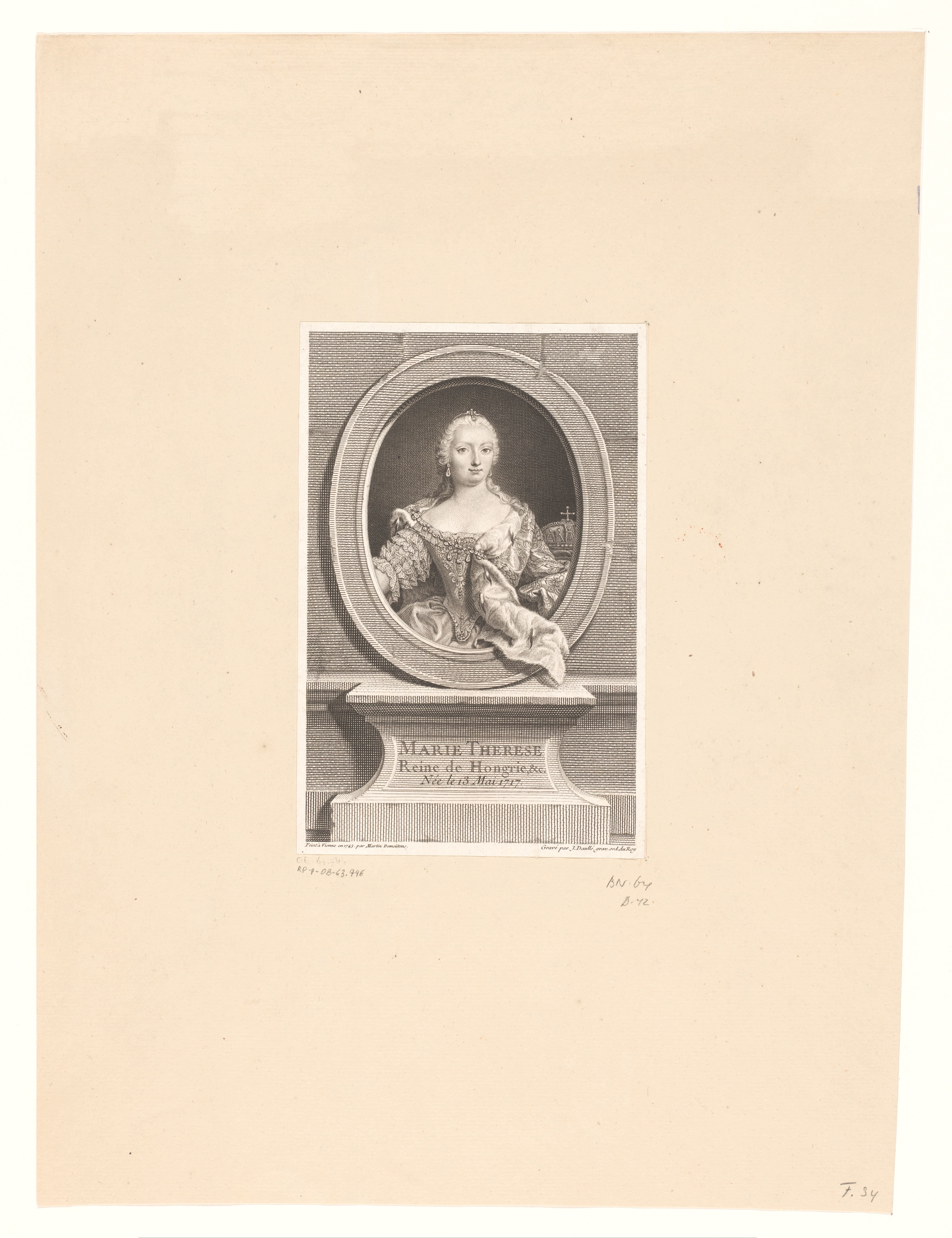 Portret van Maria Theresia van Oostenrijk