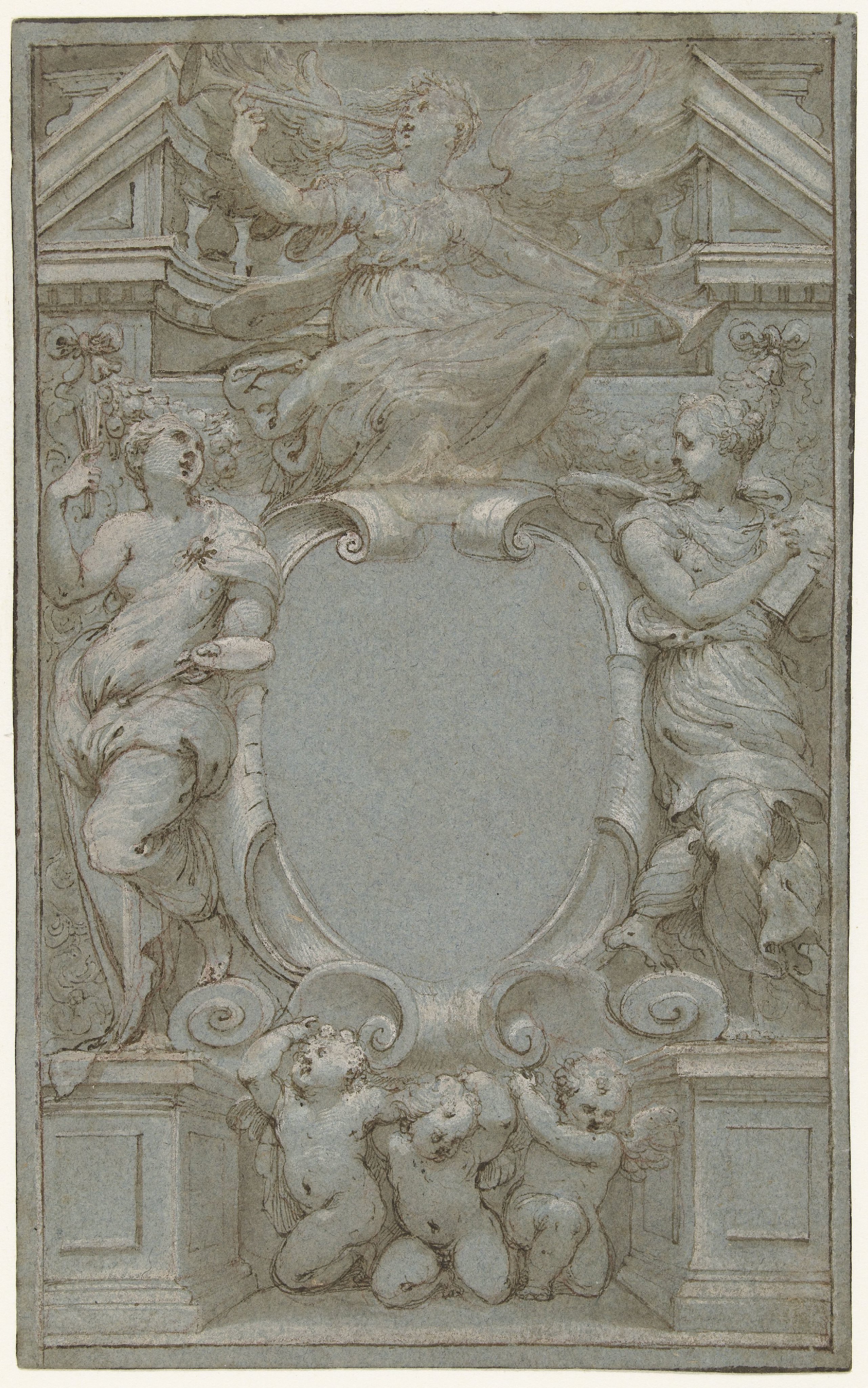 Design for a Frontispiece with the Art of Painting and Drawing