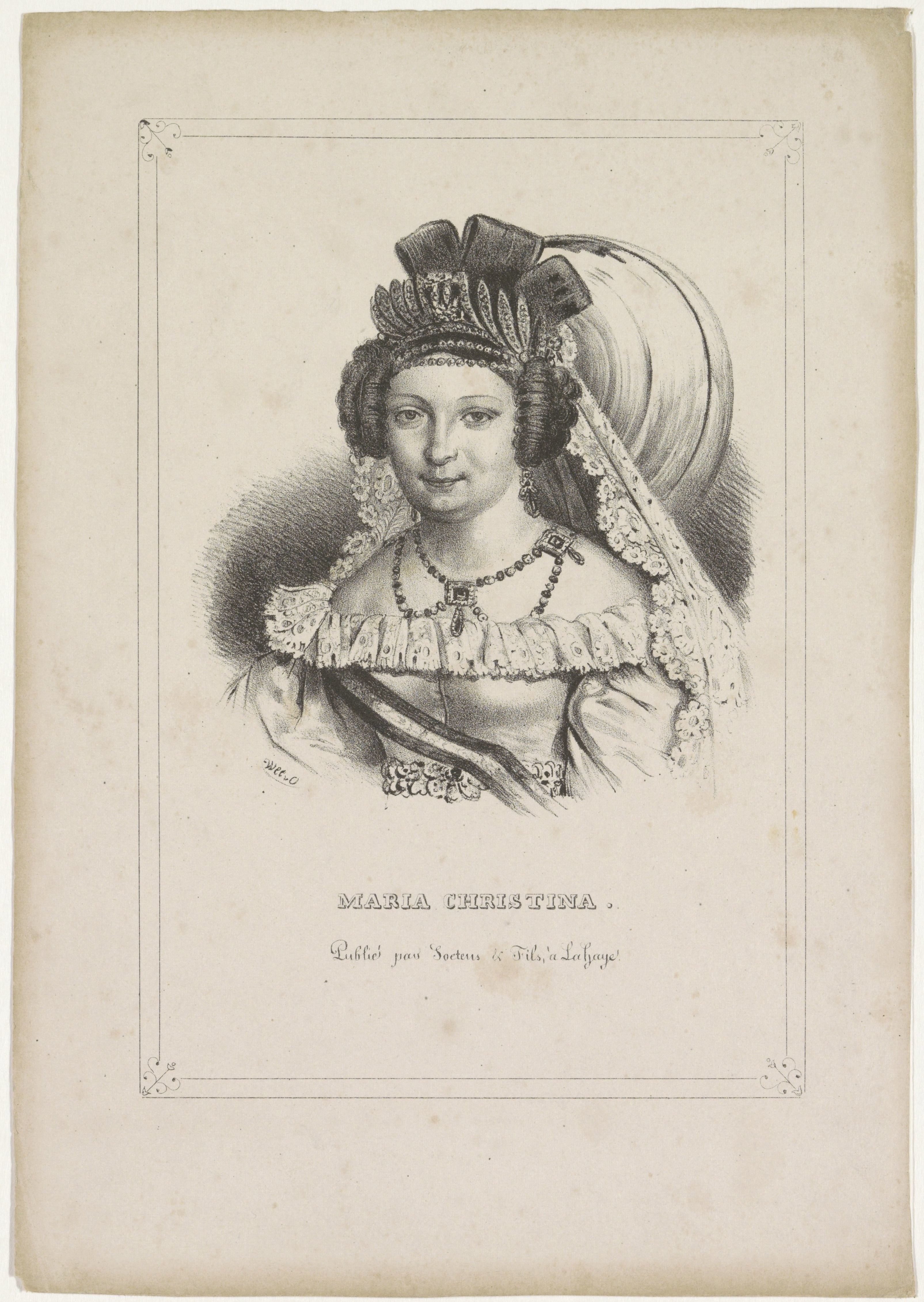 Portret van Maria Christina van Bourbon-Sicilië
