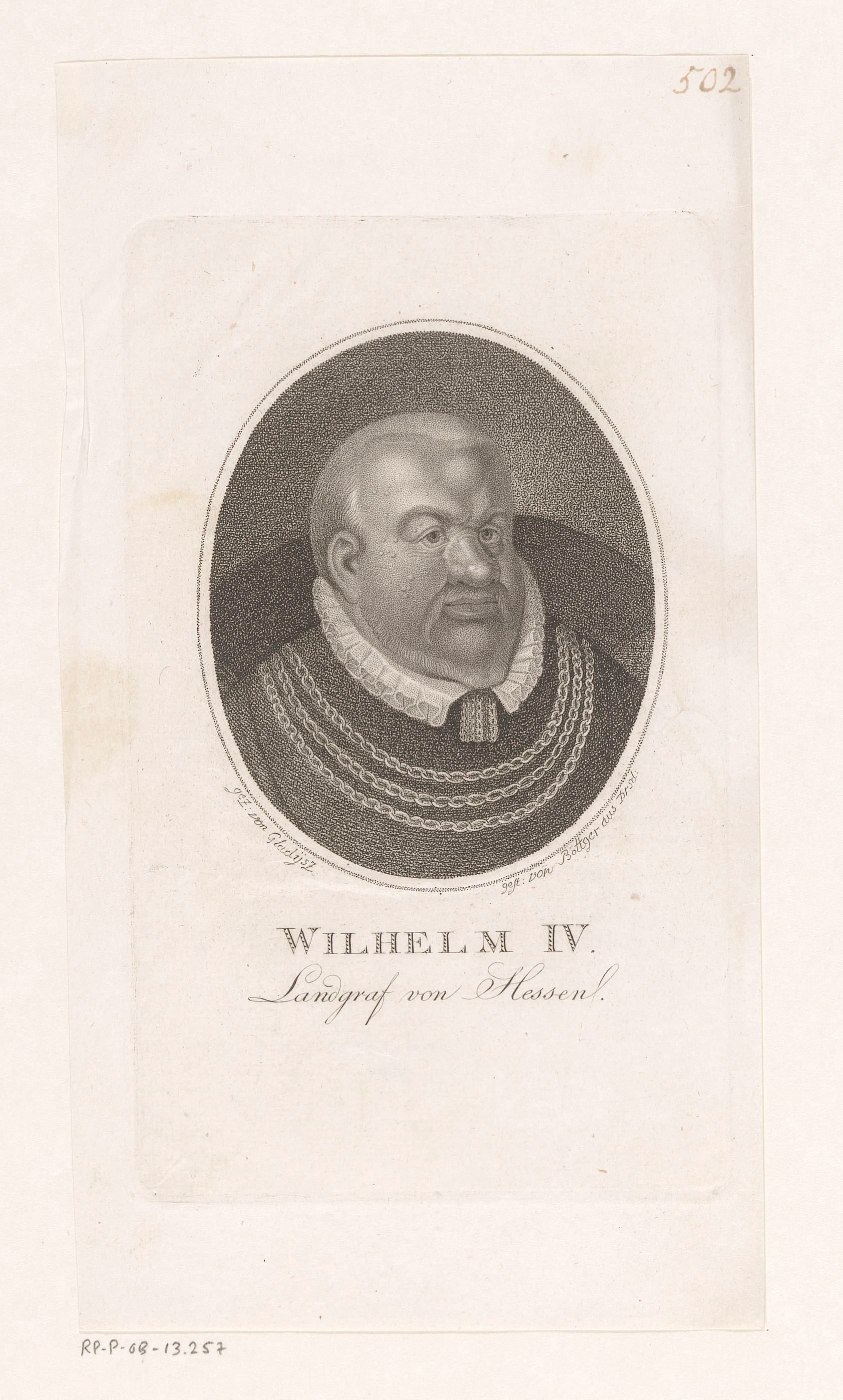 Portret van Willem IV van Hessen-Kassel