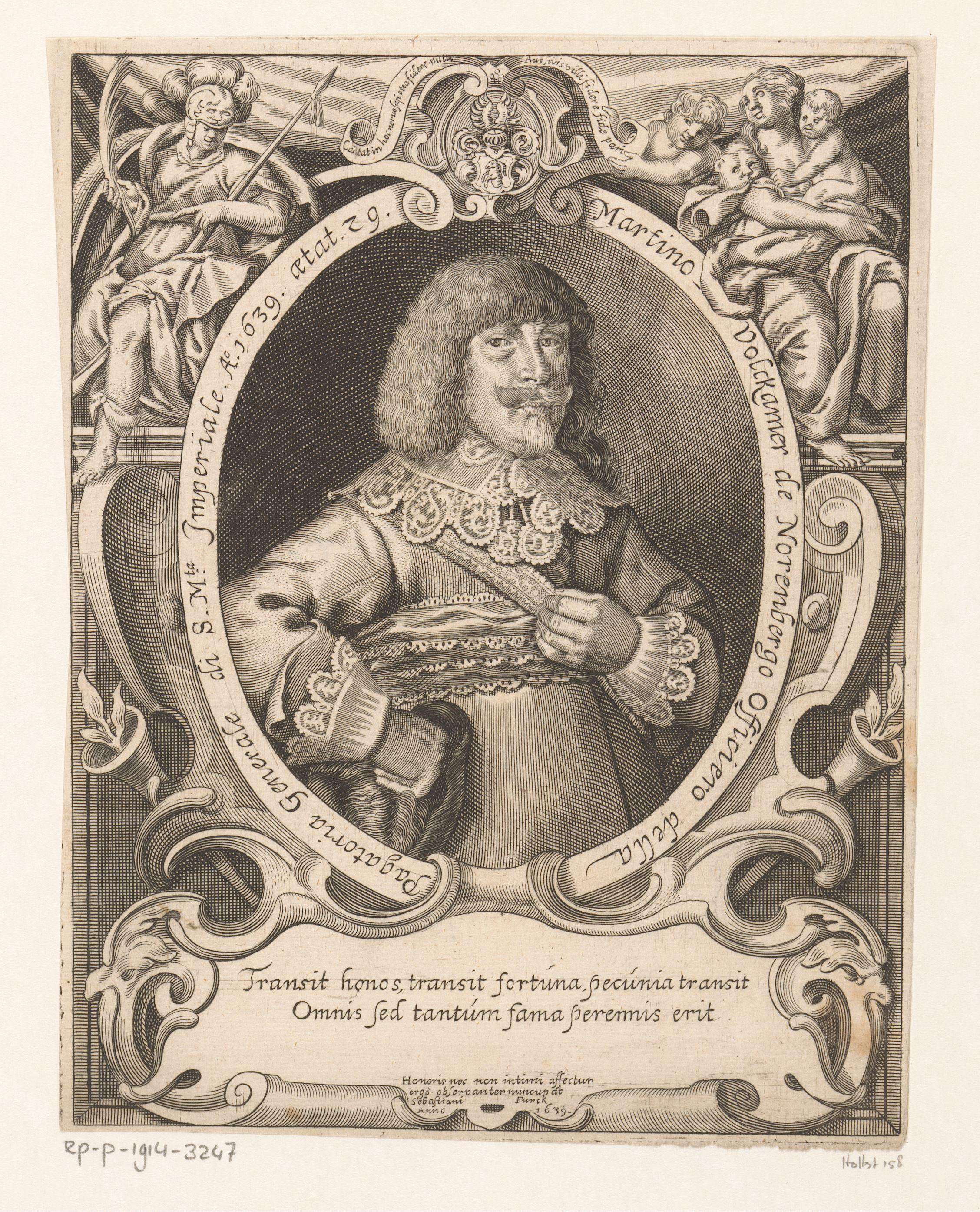 Portret van Martin Volckamer op 29-jarige leeftijd