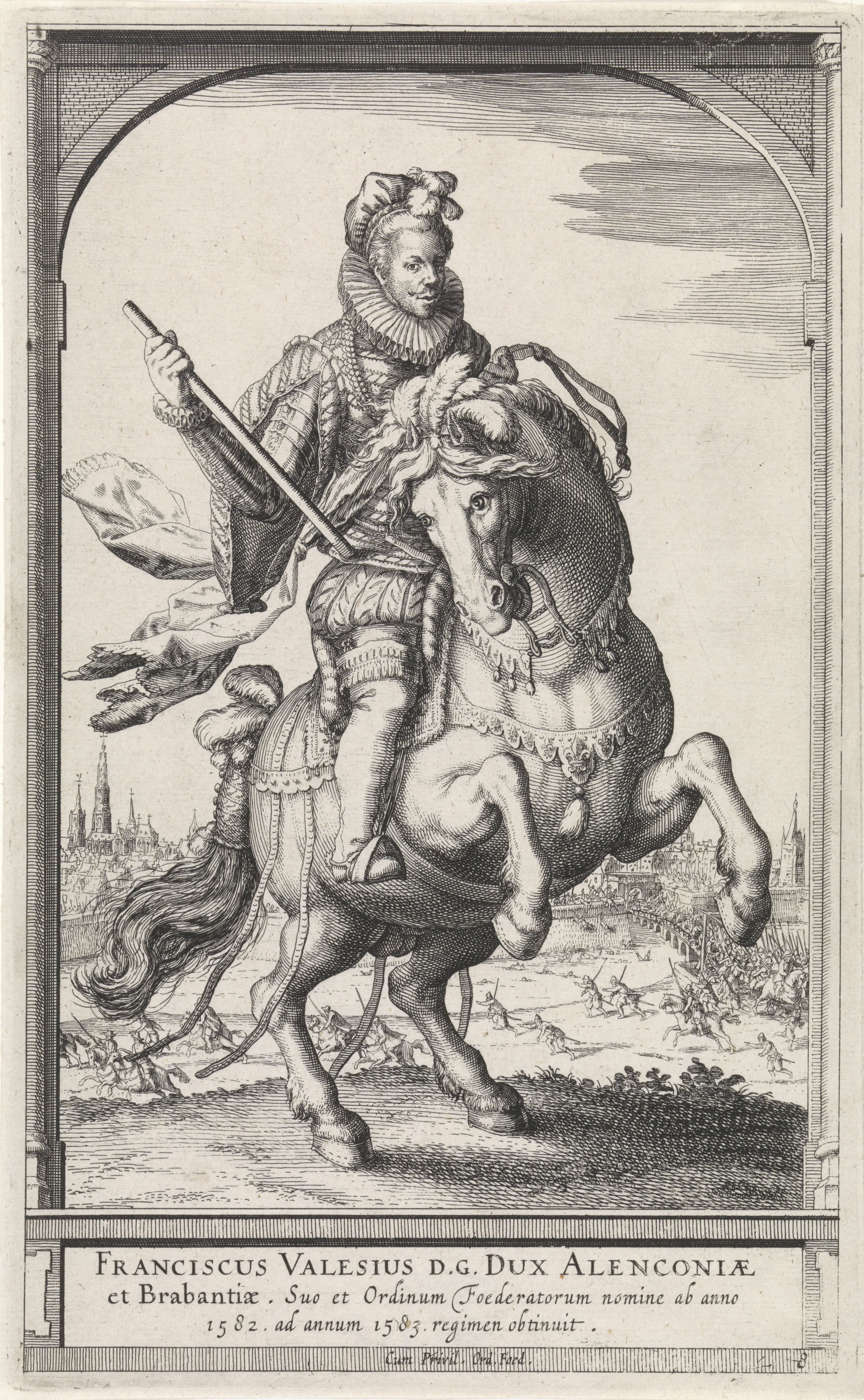 Ruiterportret van François-Hercule de Valois, hertog van Anjou