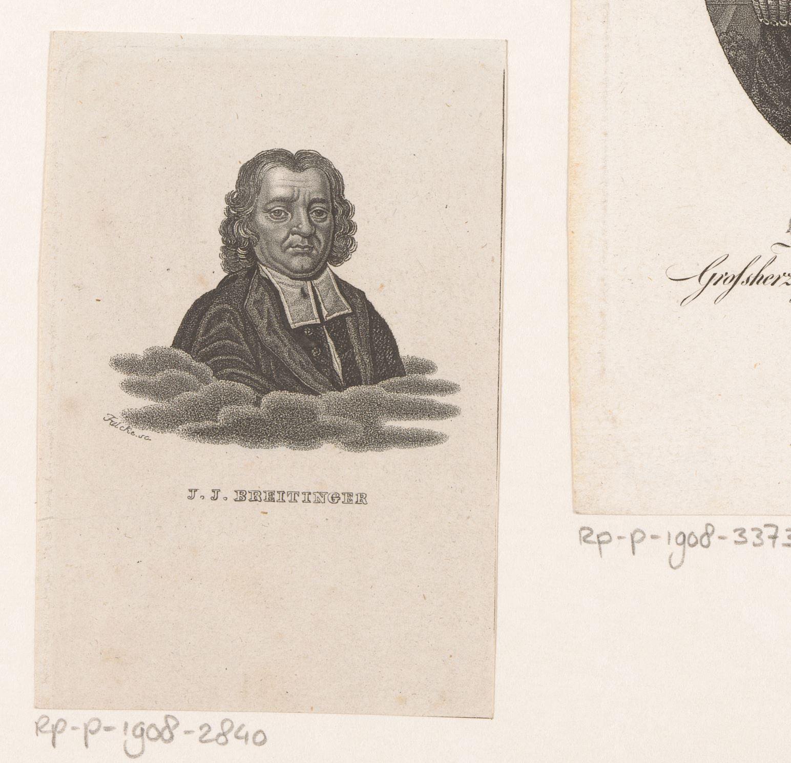 Portret van Johann Jakob Breitinger