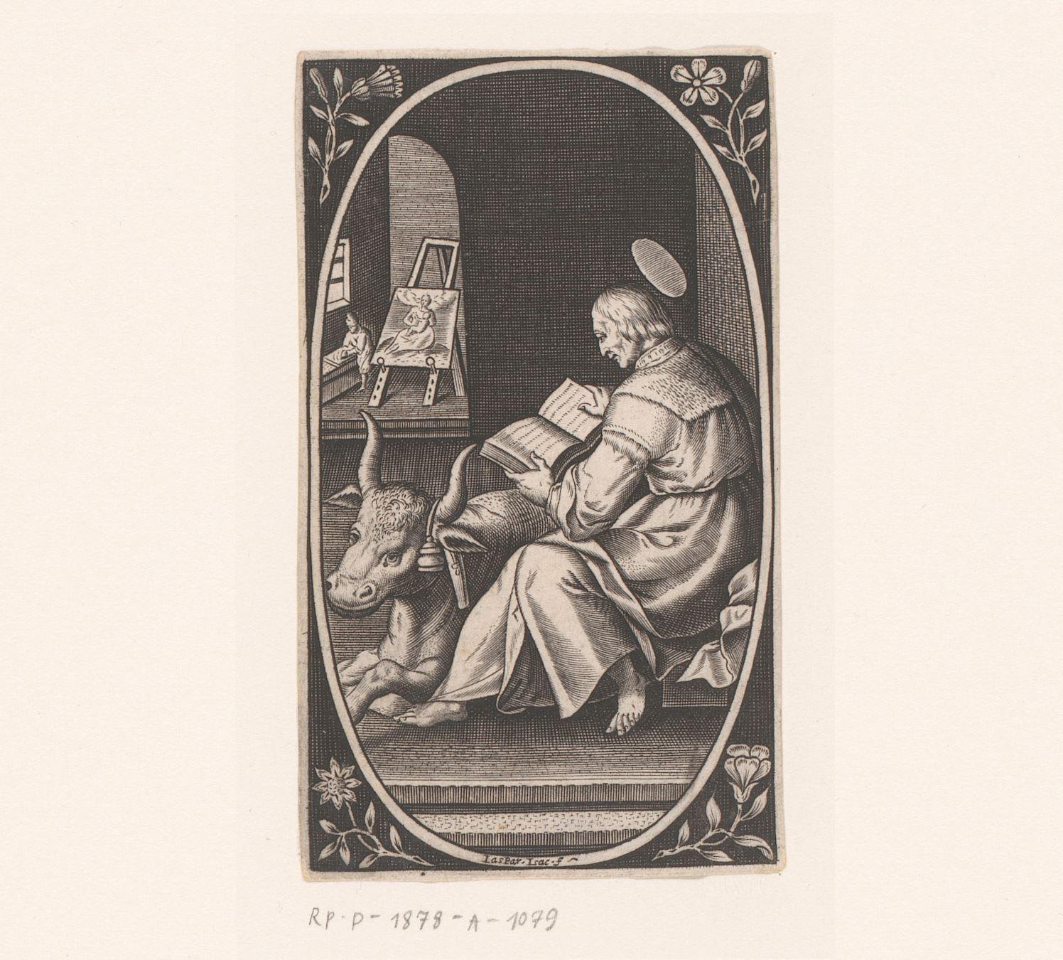 Lucas de evangelist in zijn schildersatelier