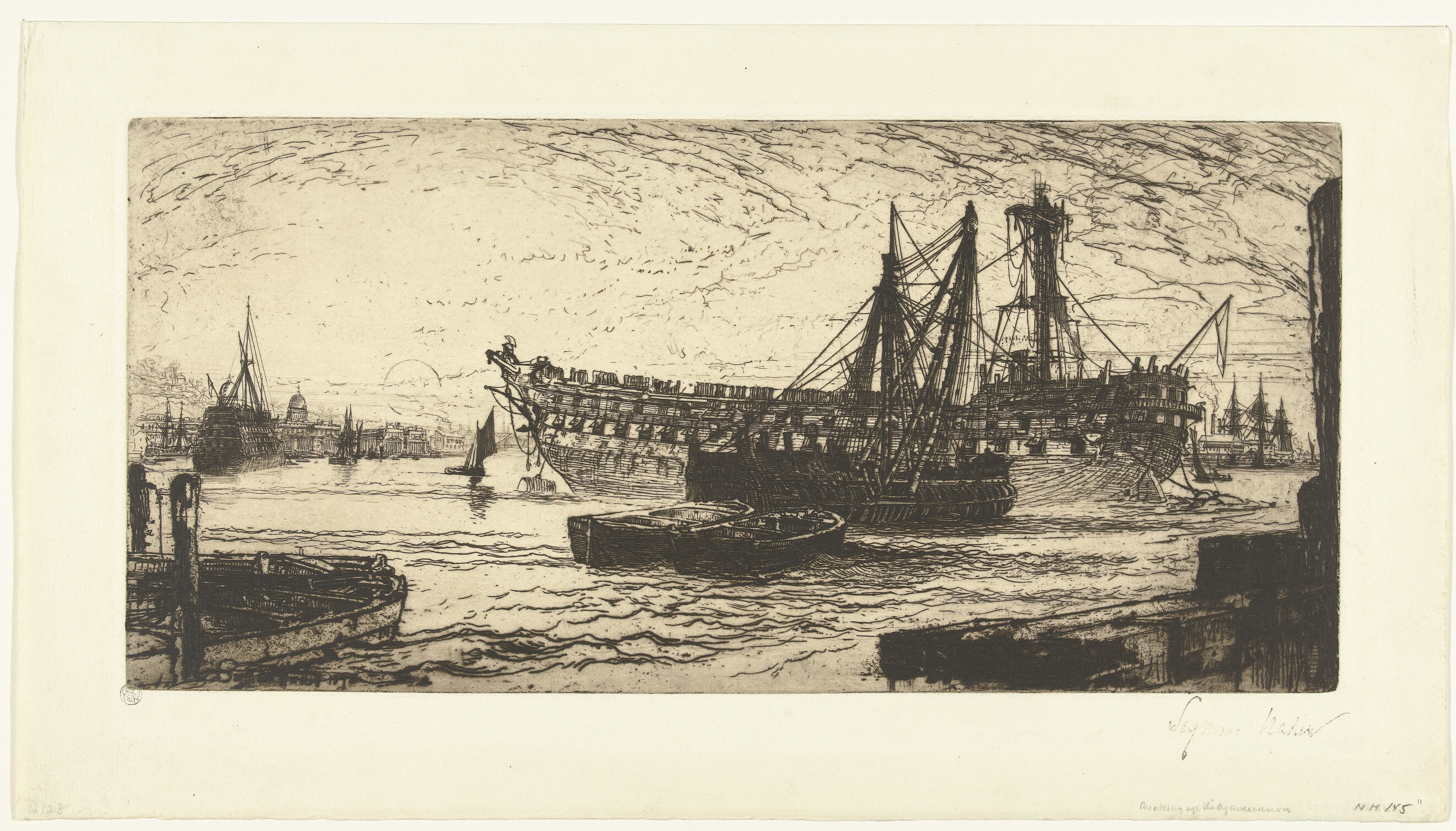 Ontmanteling van het schip de Agamemnon