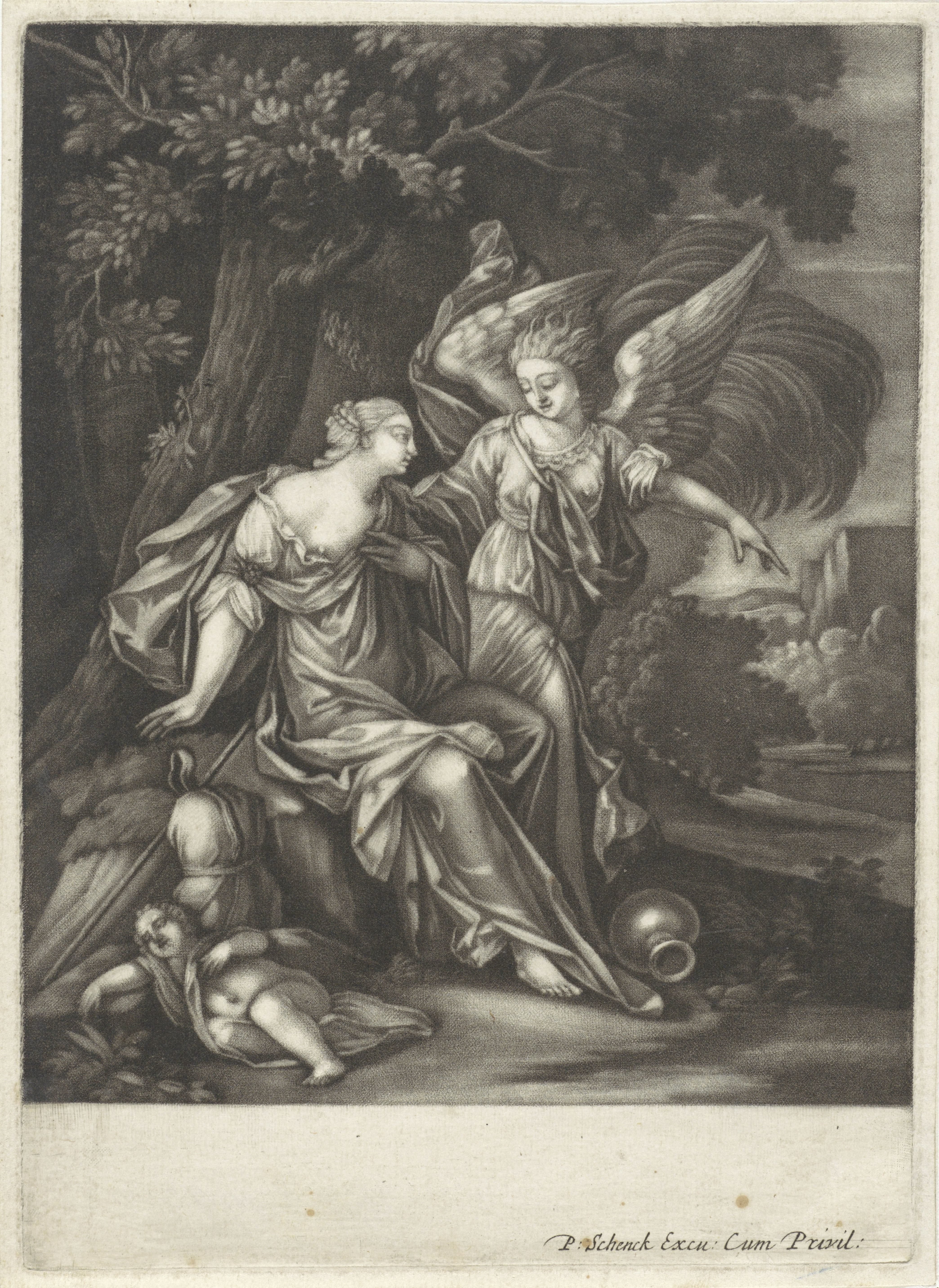 Hagar en Ismaël in de wildernis