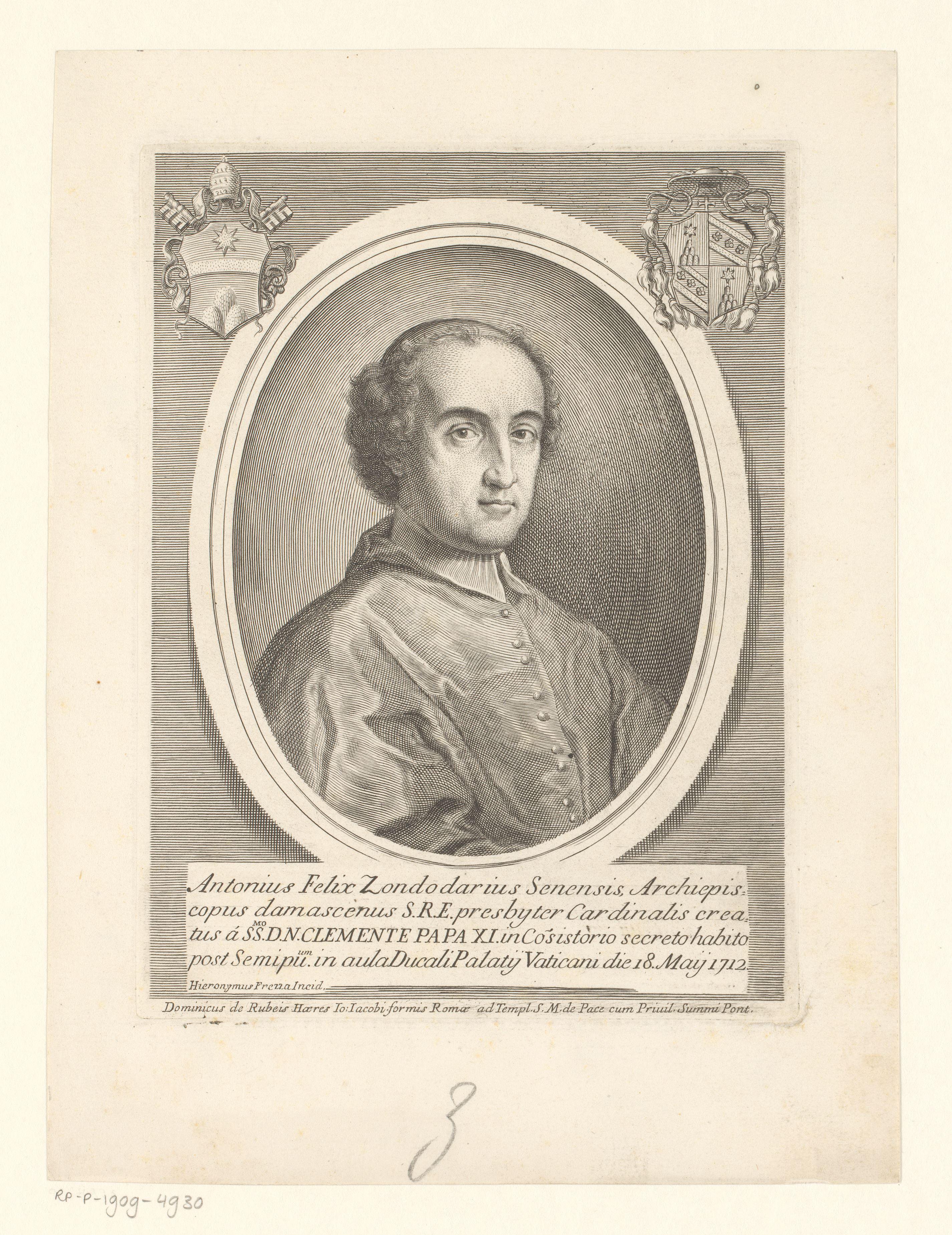 Portret van kardinaal Antonfelice Zondadari