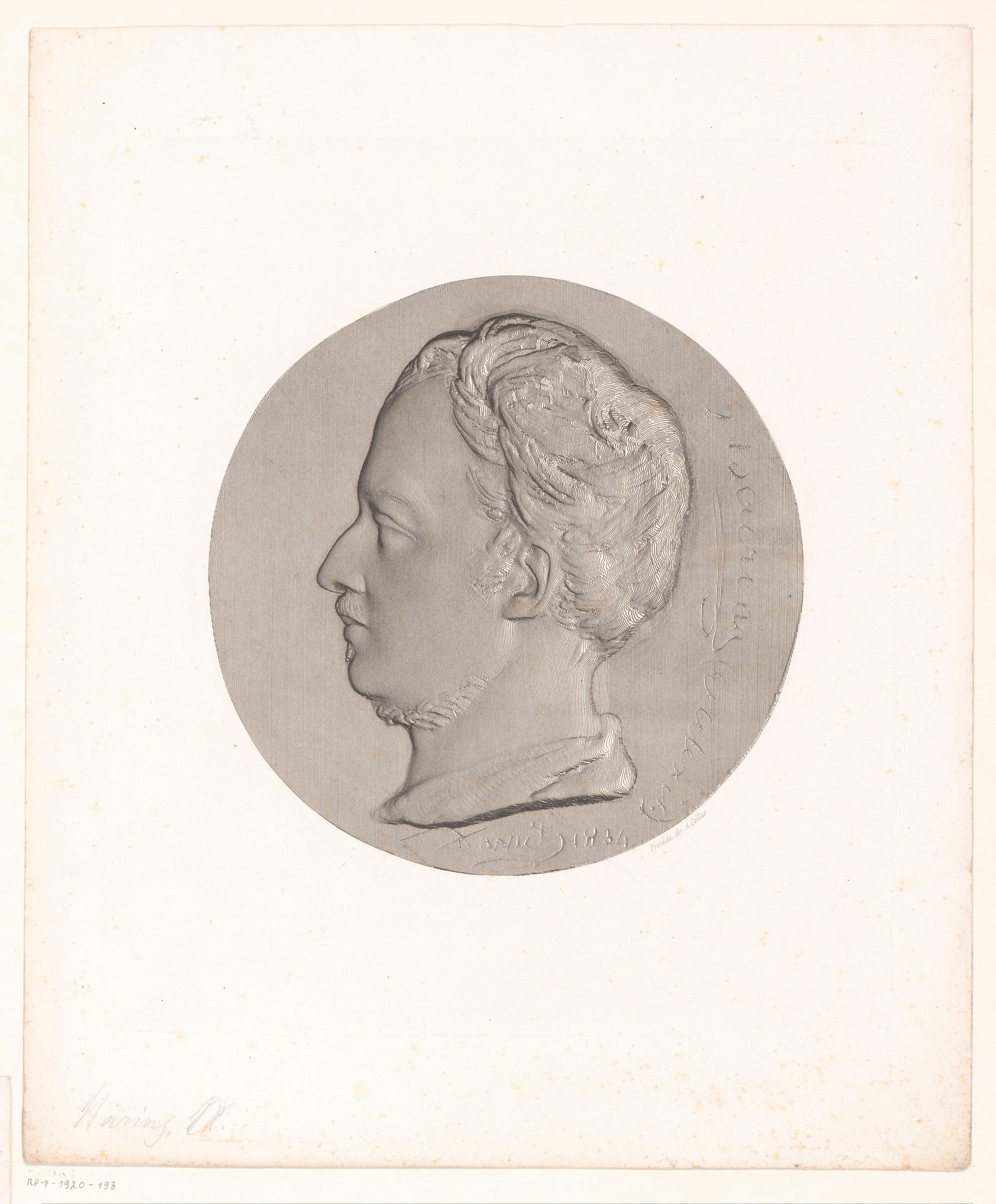 Medaille met portret van man