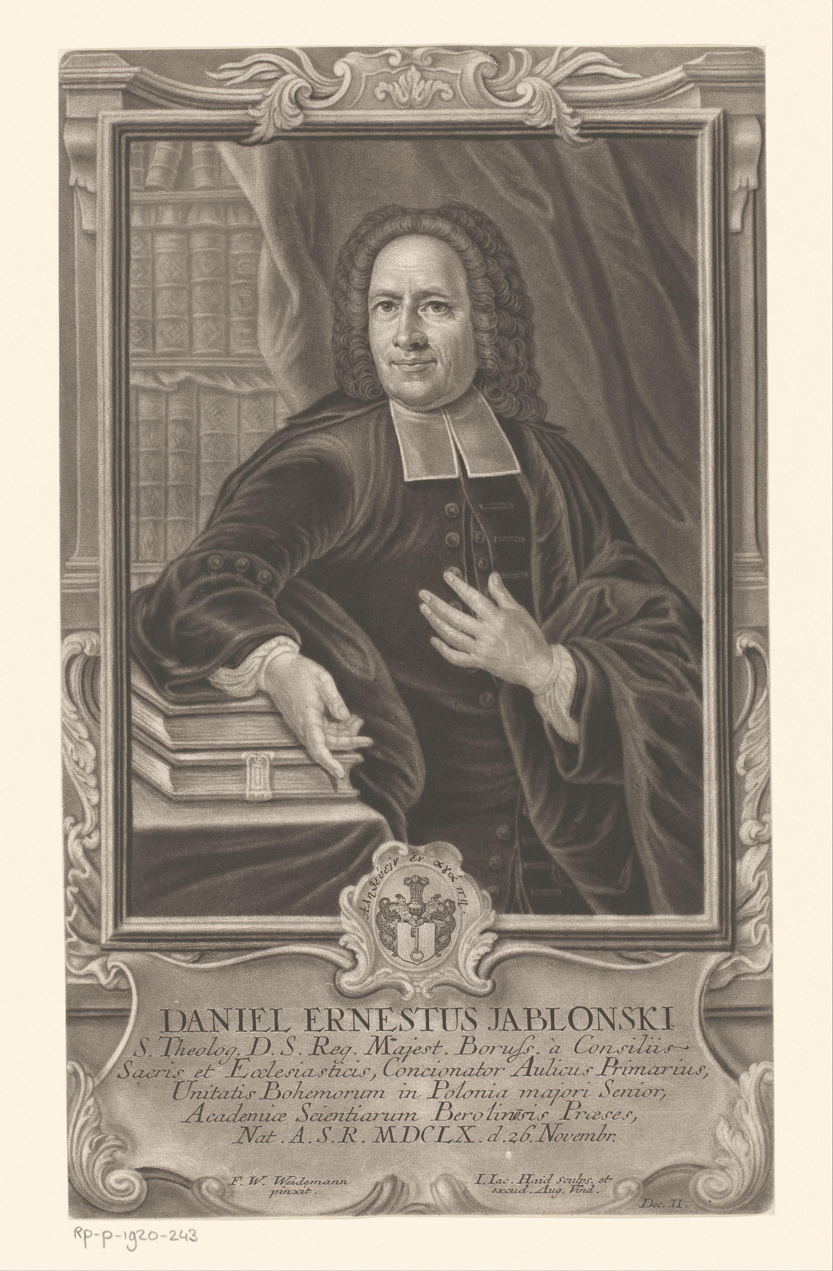 Portret van Daniel Ernst Jablonski