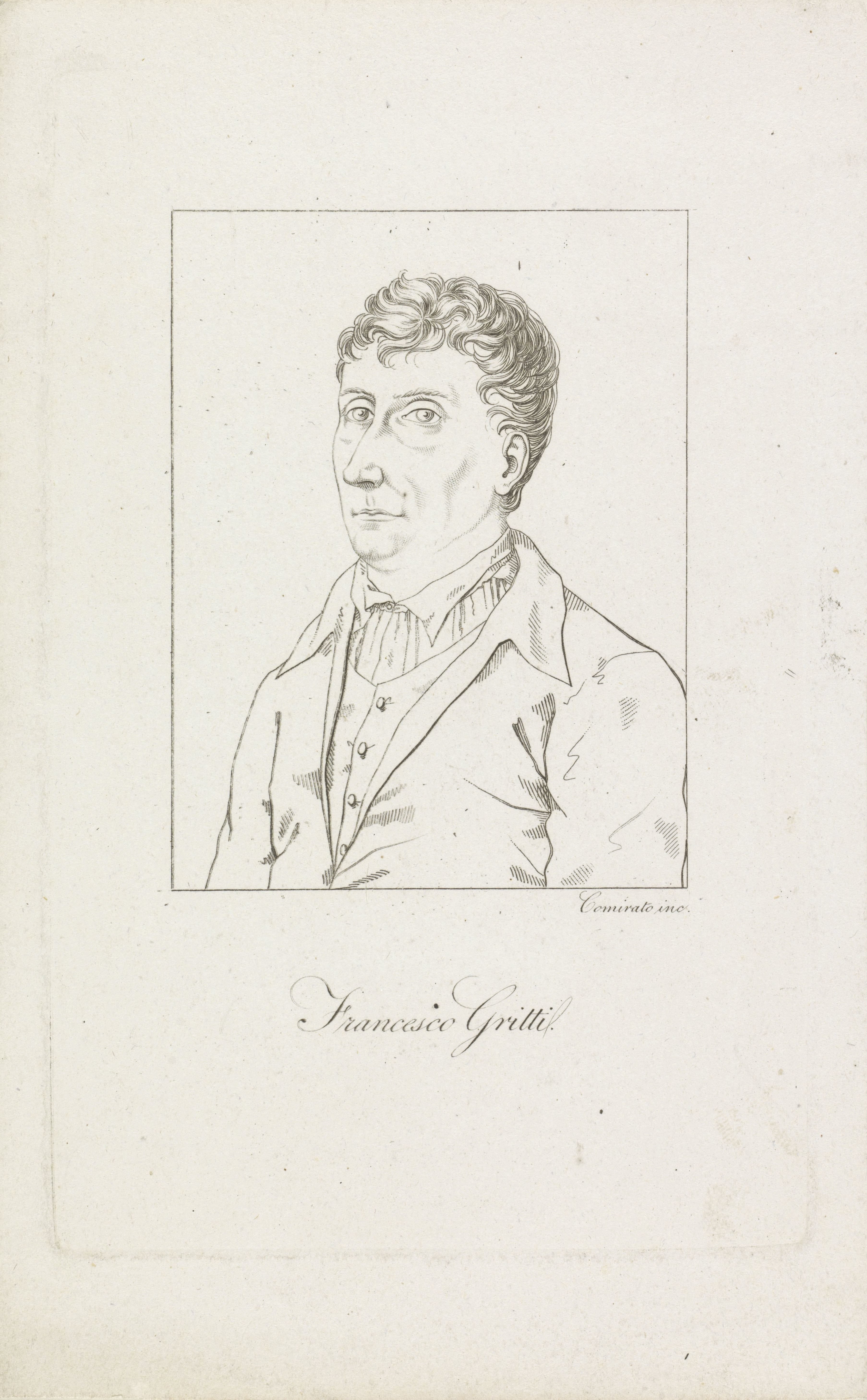 Portret van dichter Francesco Gritti