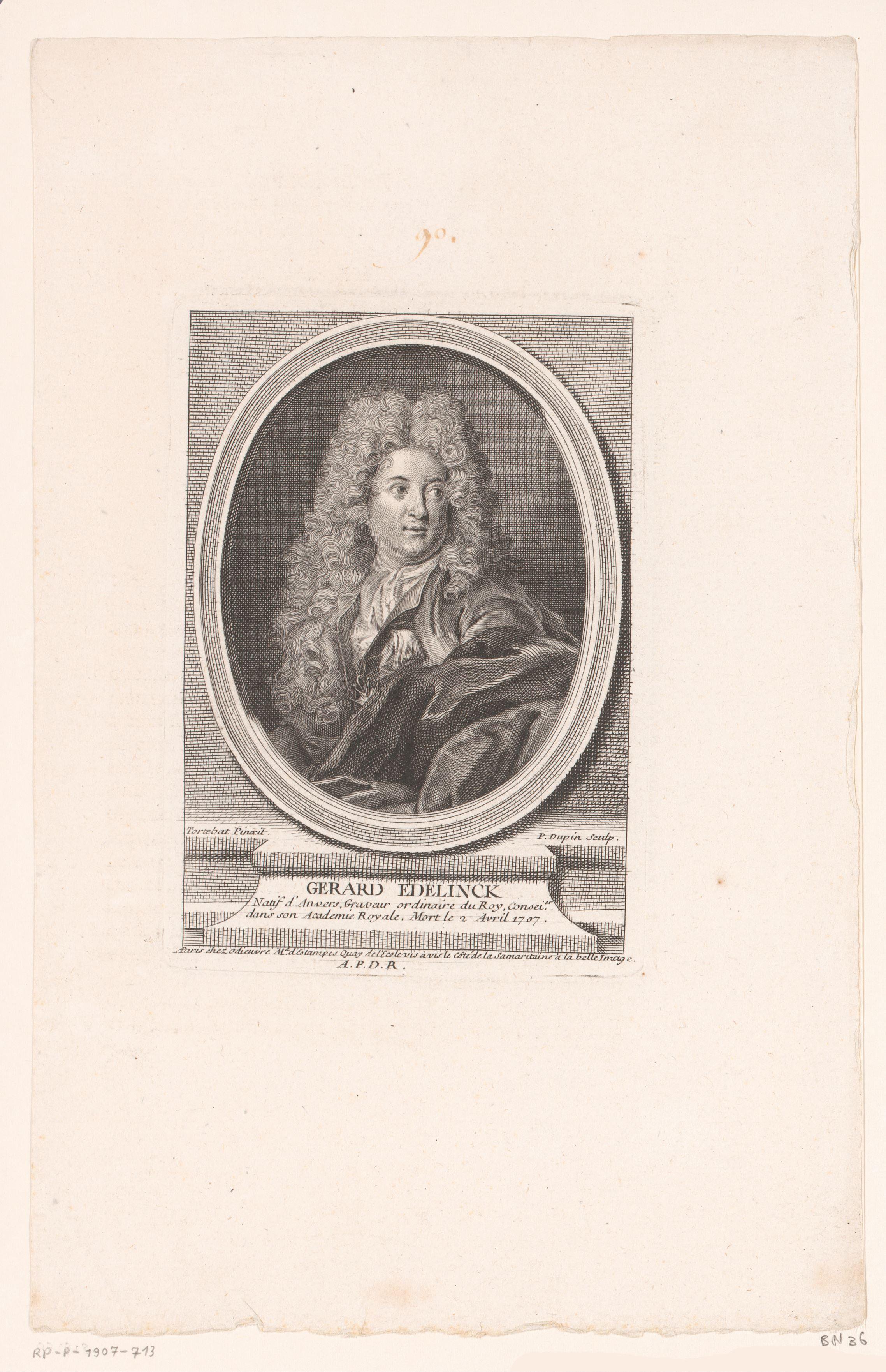 Portret van Gérard Edelinck