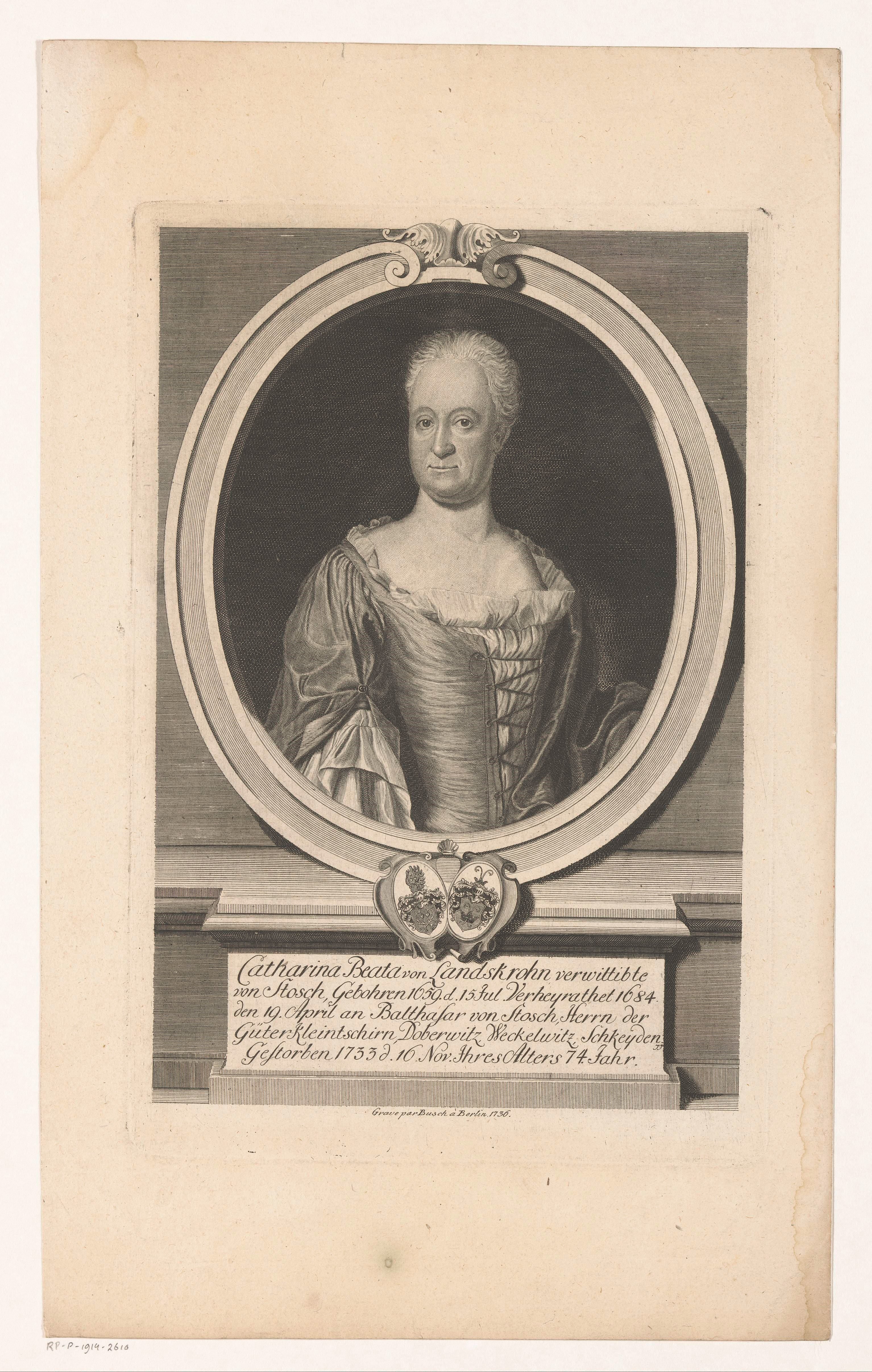 Portret van Catharina Beata von Stosch
