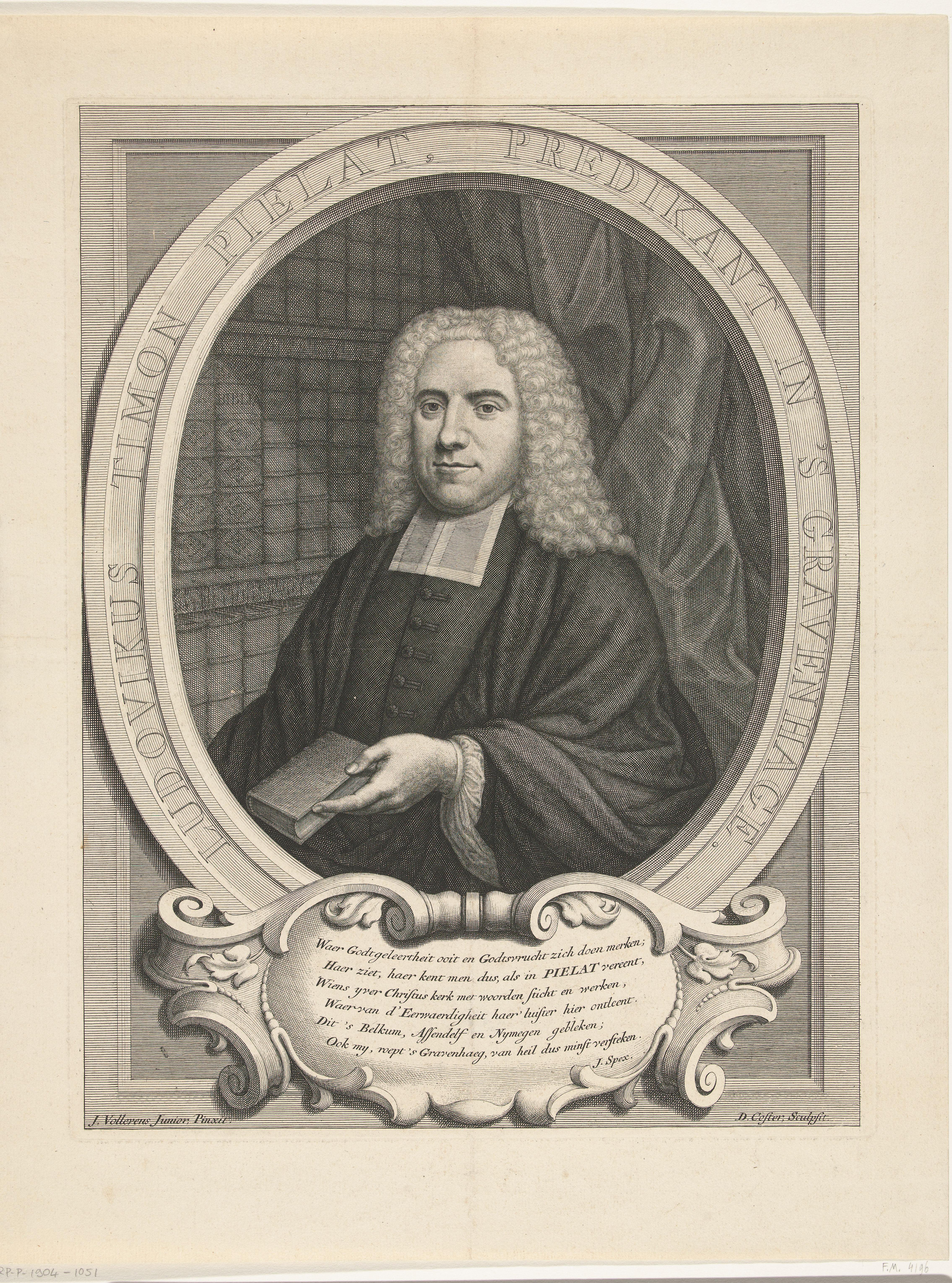 Portret van Ludovicus Timon Pielat