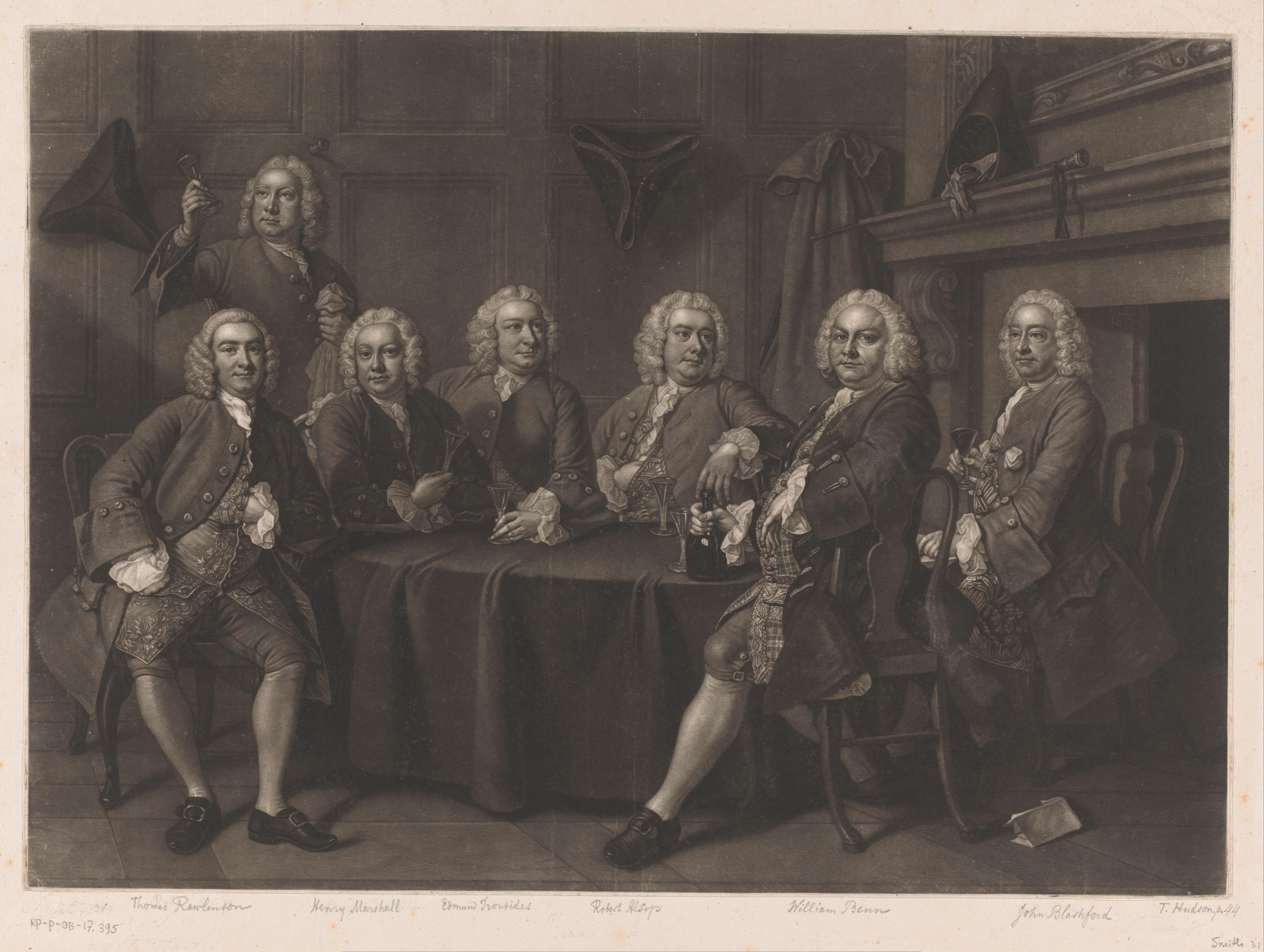 Gezelschap van mannen met William Benn