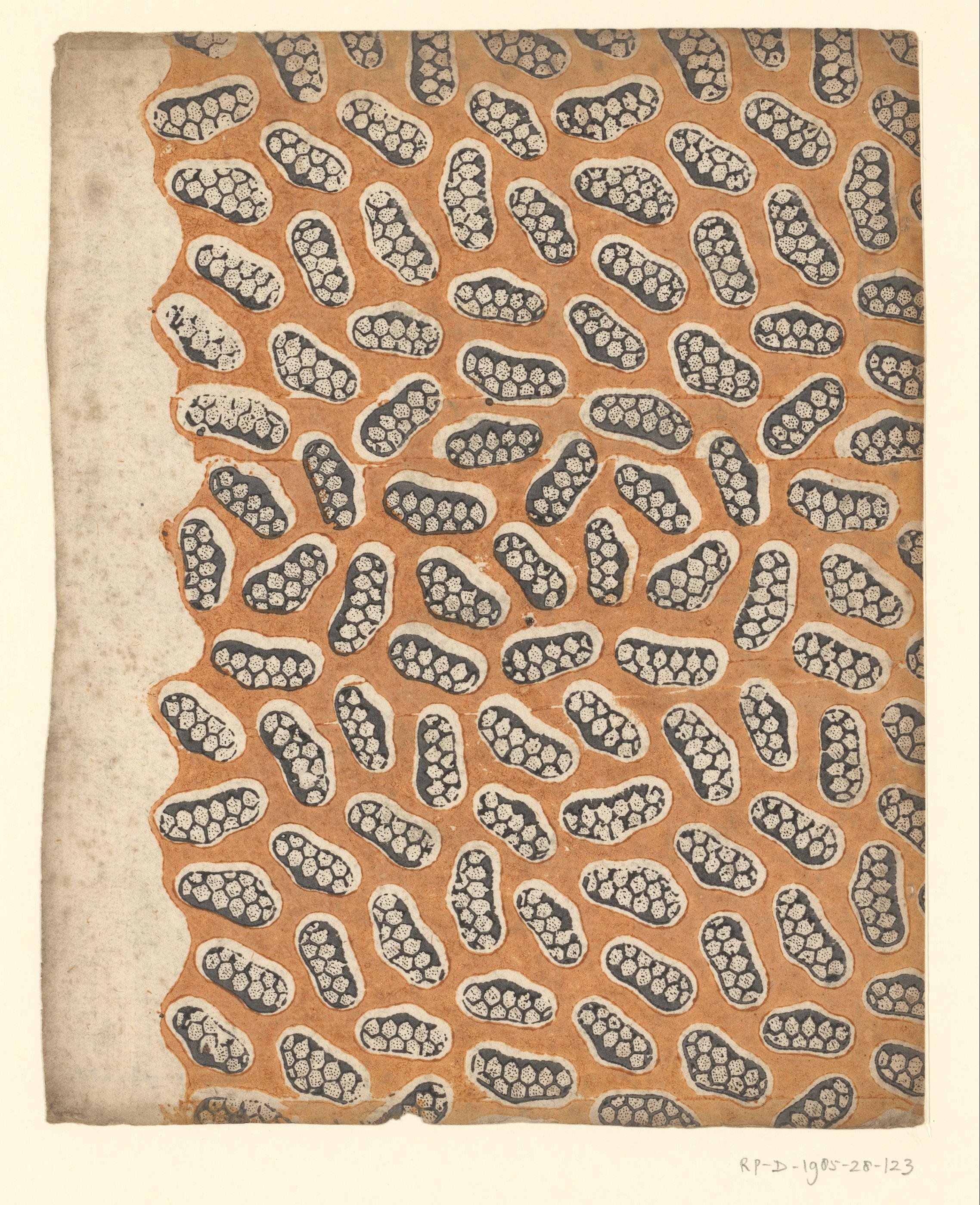Blad met strooipatroon van kiezelmotief