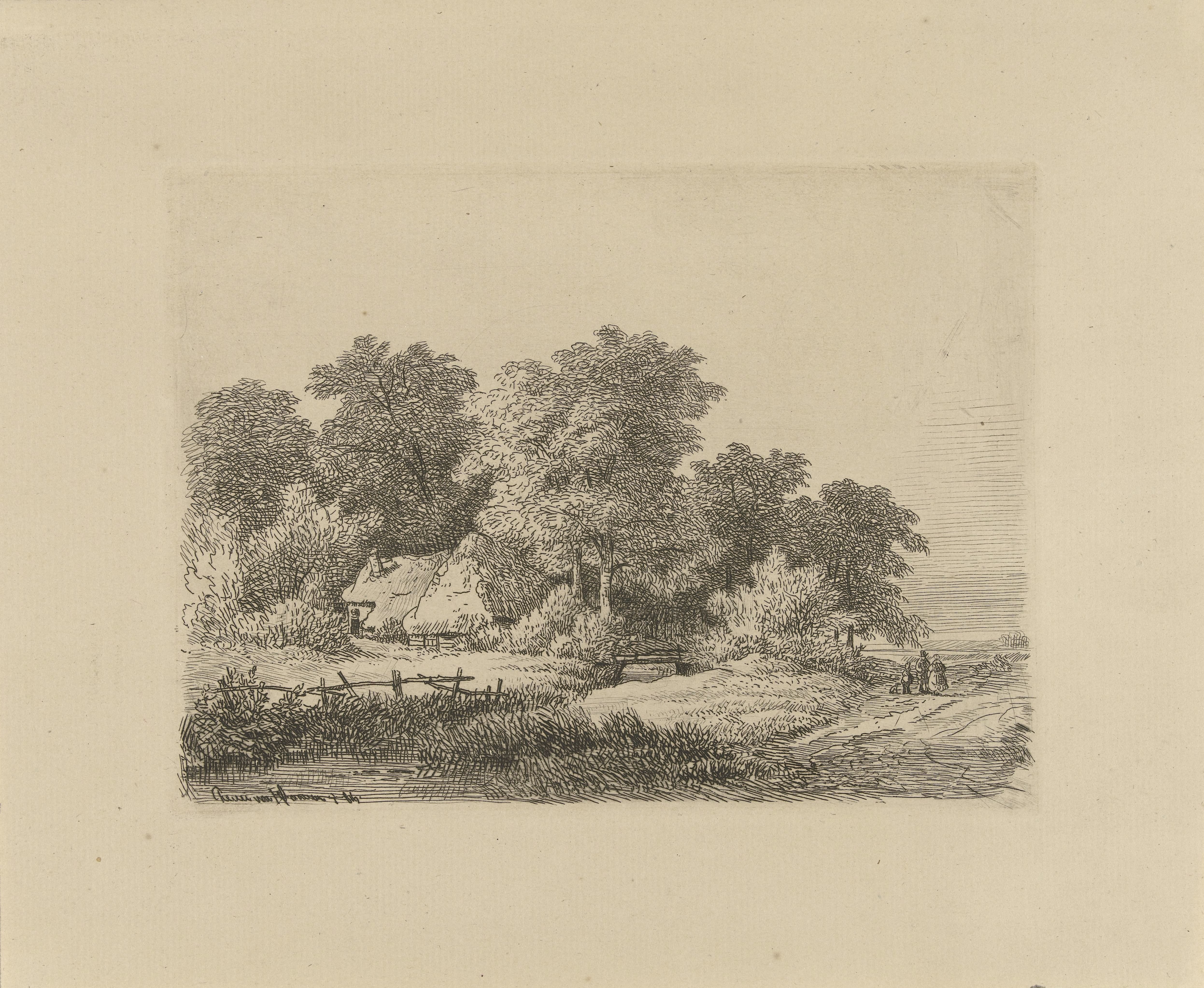 Gezelschap op een landweg