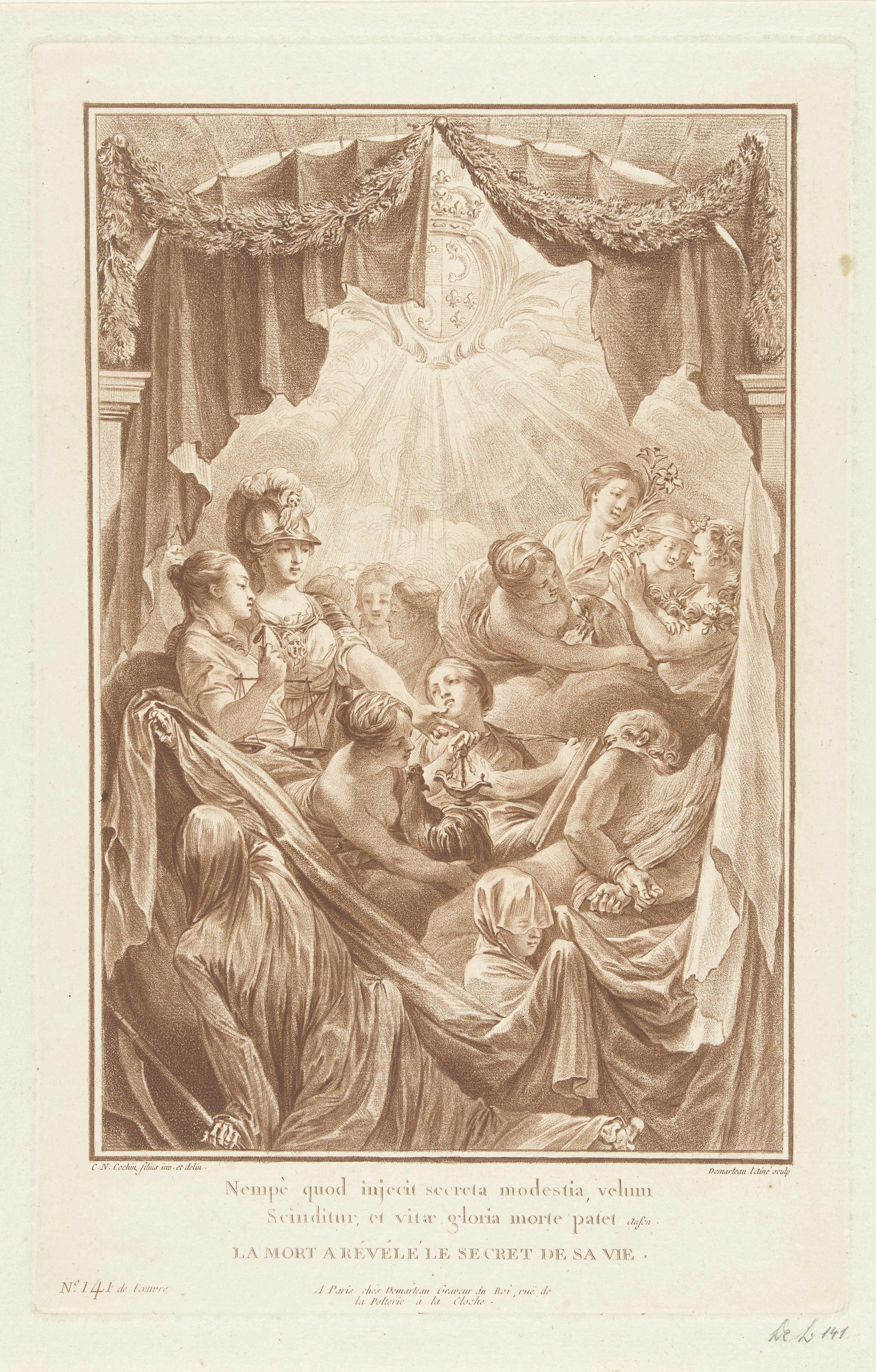 Allegorie op dood van Lodewijk XV