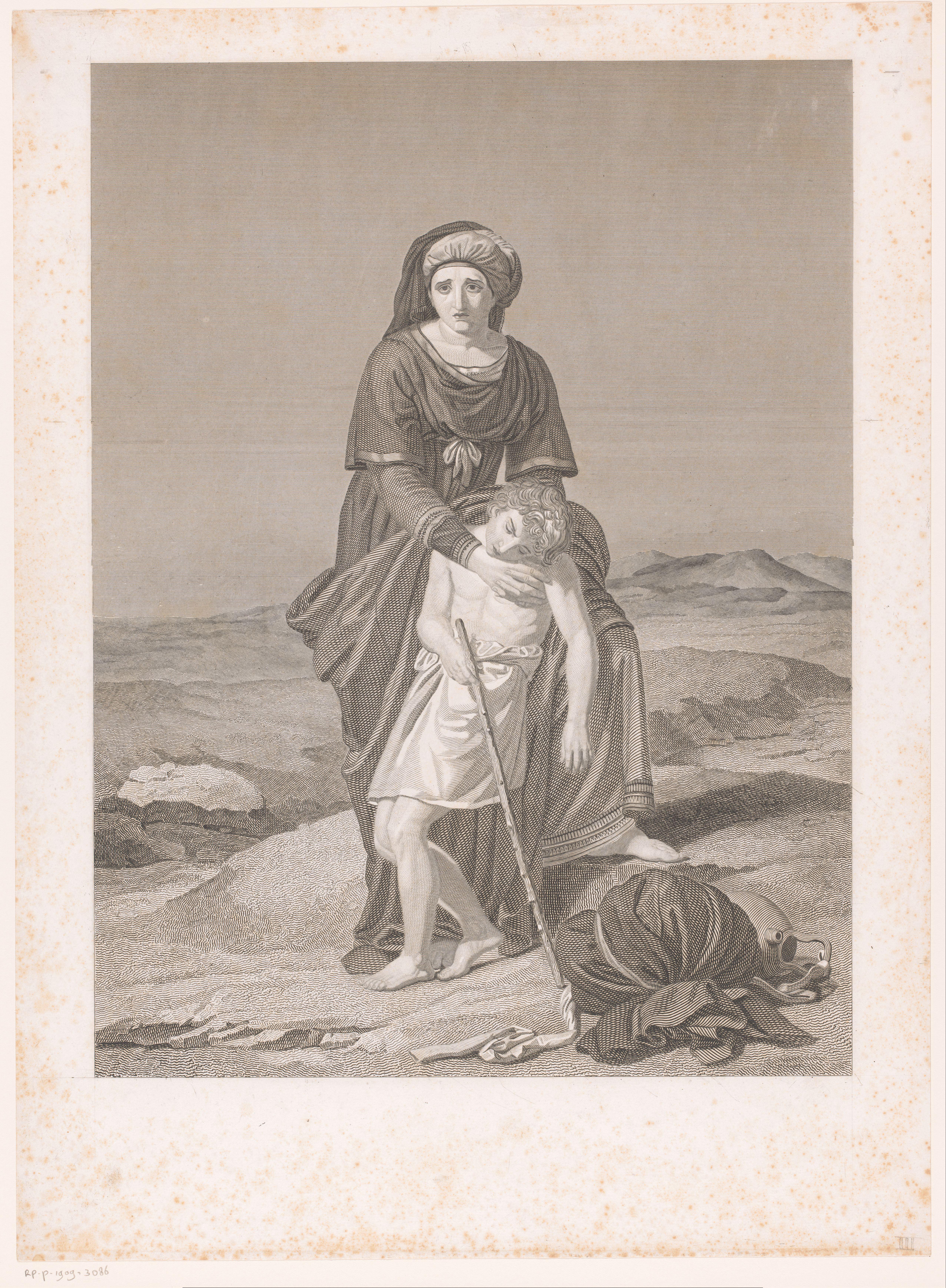 Hagar en Ishmael in de woestijn