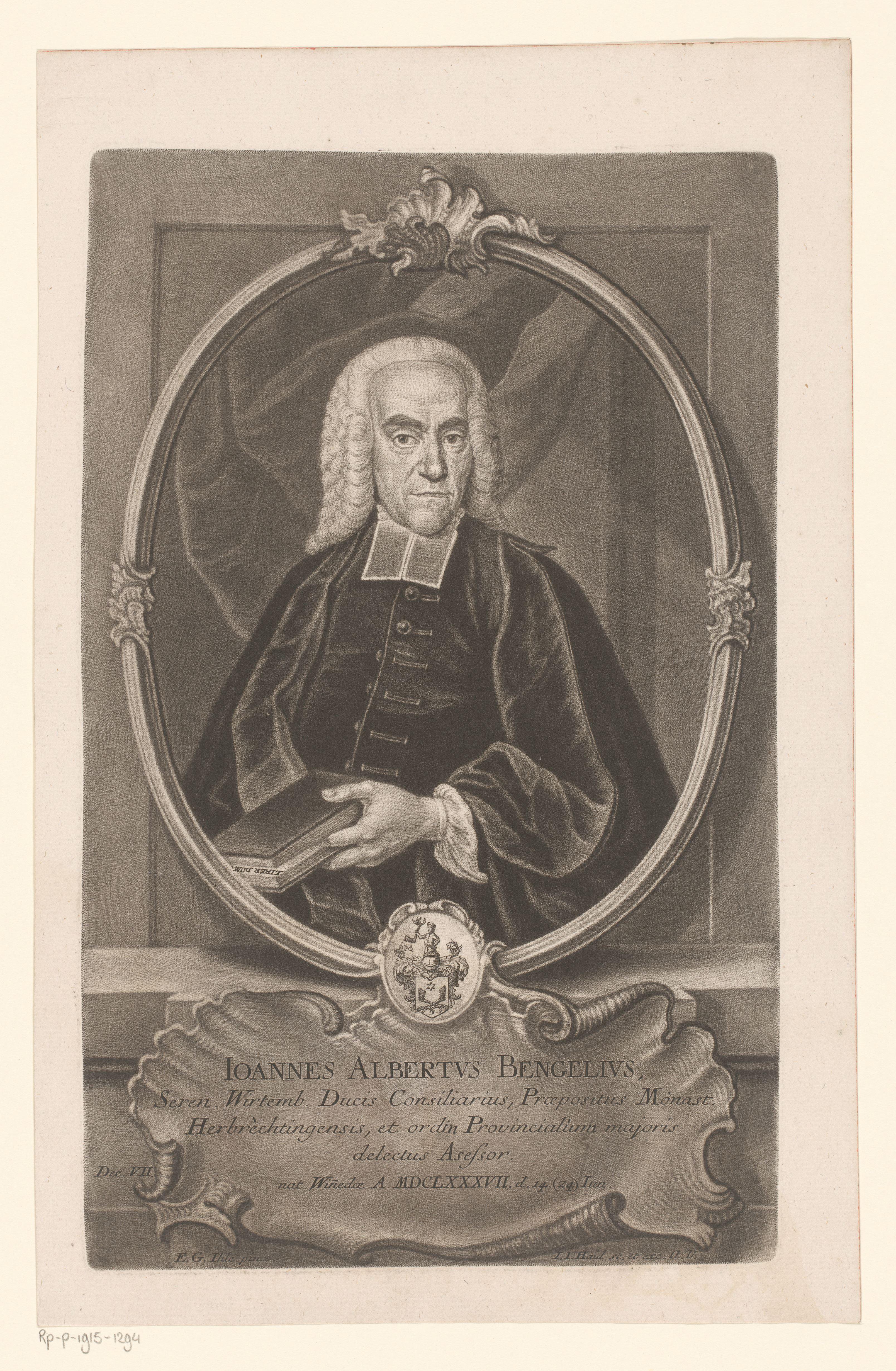 Portret van Johann Albrecht Bengel