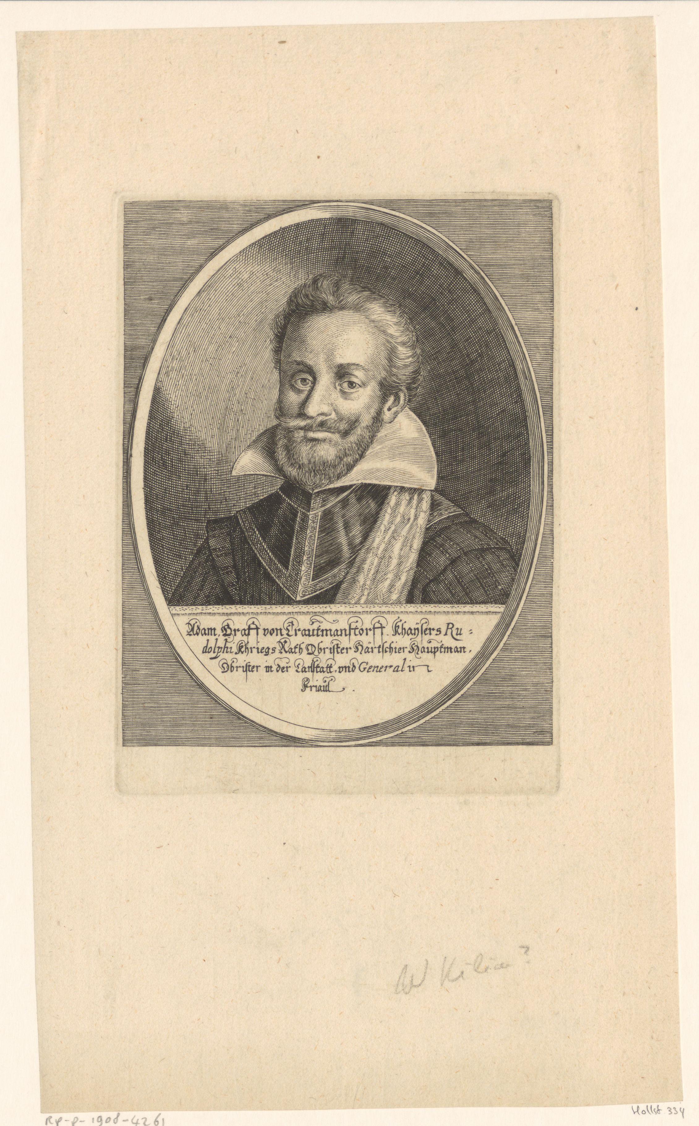 Portret van Adam van Trauttmansdorff