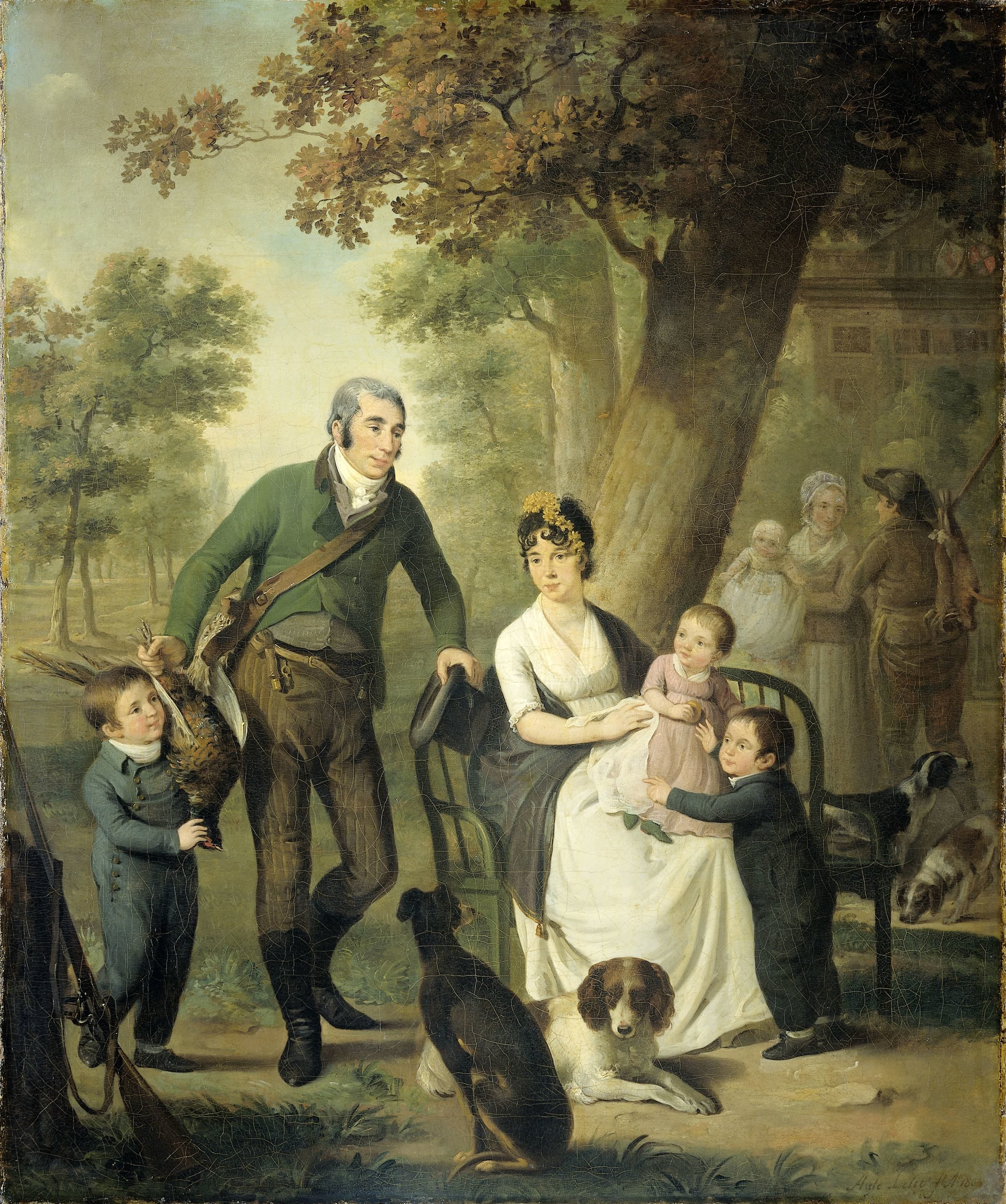 Jonkheer Gysbert Carel Rutger Reinier van Brienen van Ramerus(1771-1821), with his Wife and four of their Children