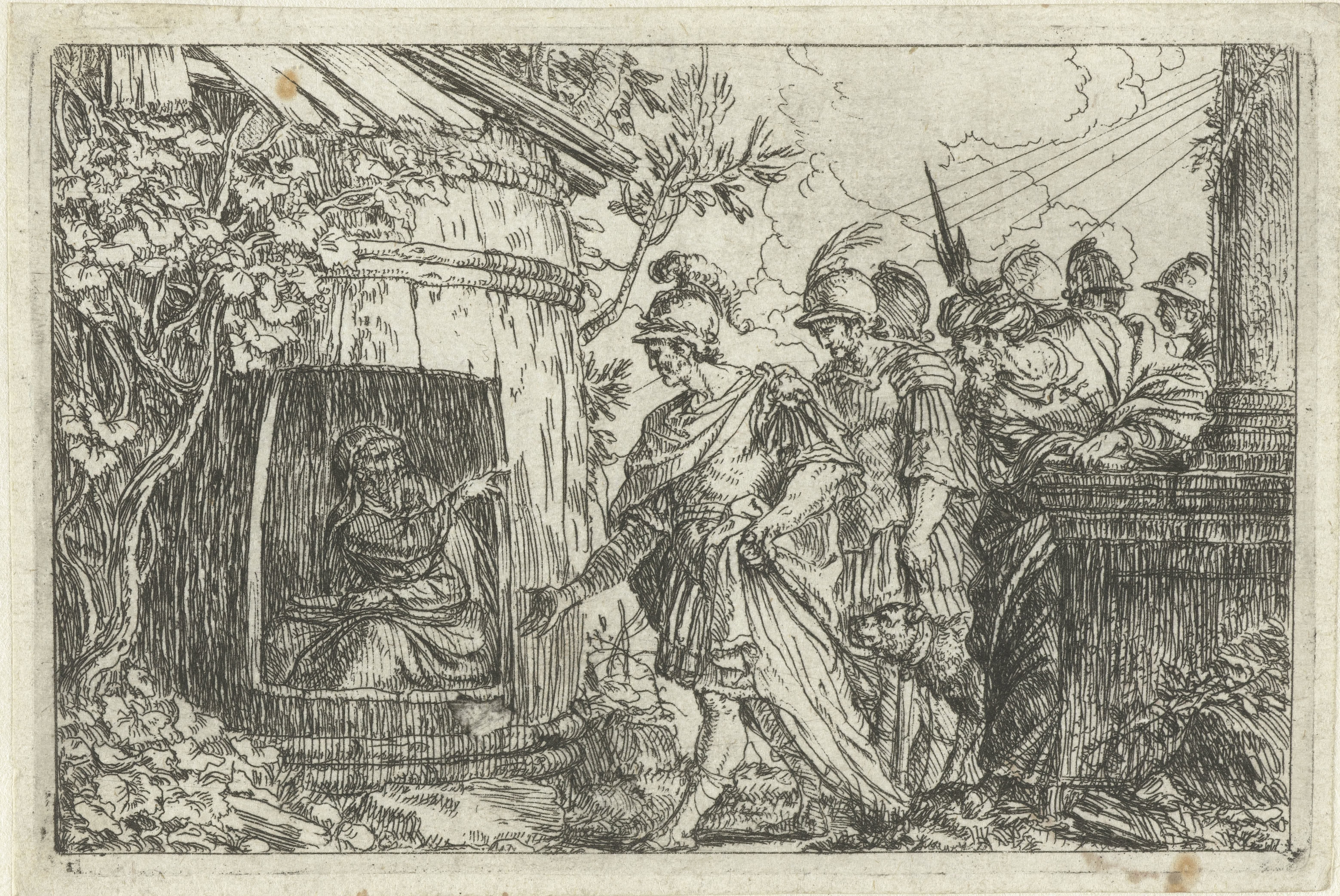 Diogenes vraagt Alexander de Grote uit de zon te gaan