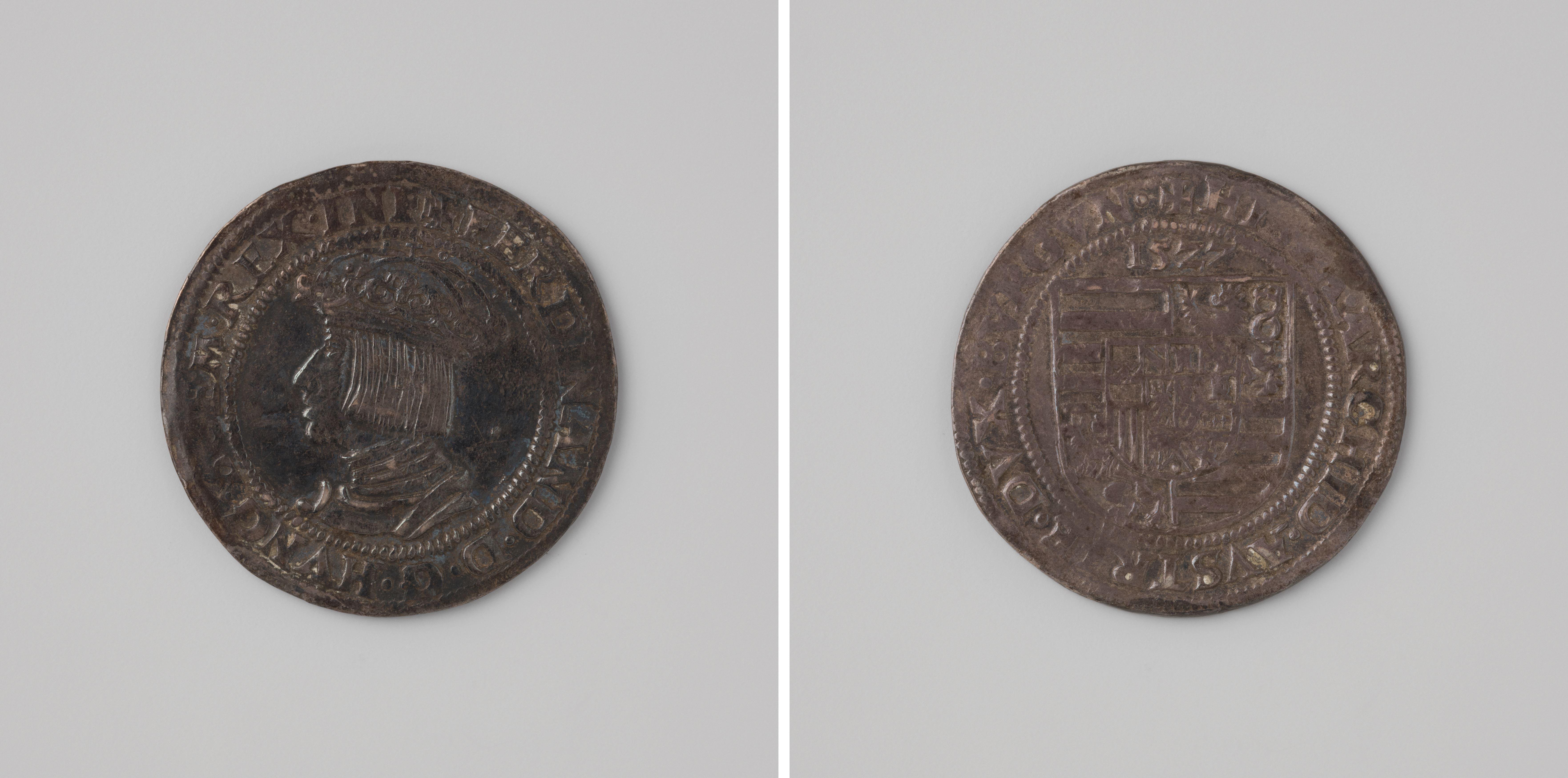 Teston uit Hongarije van koning Ferdinand I,1527