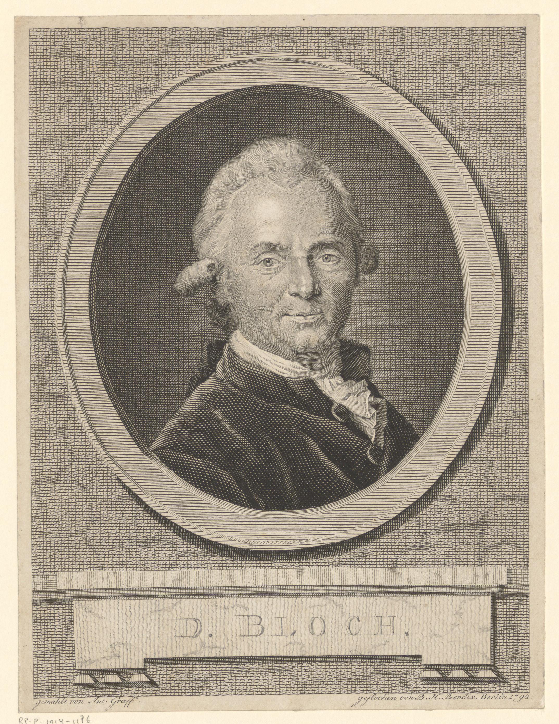 Portret van Marcus Elieser Bloch