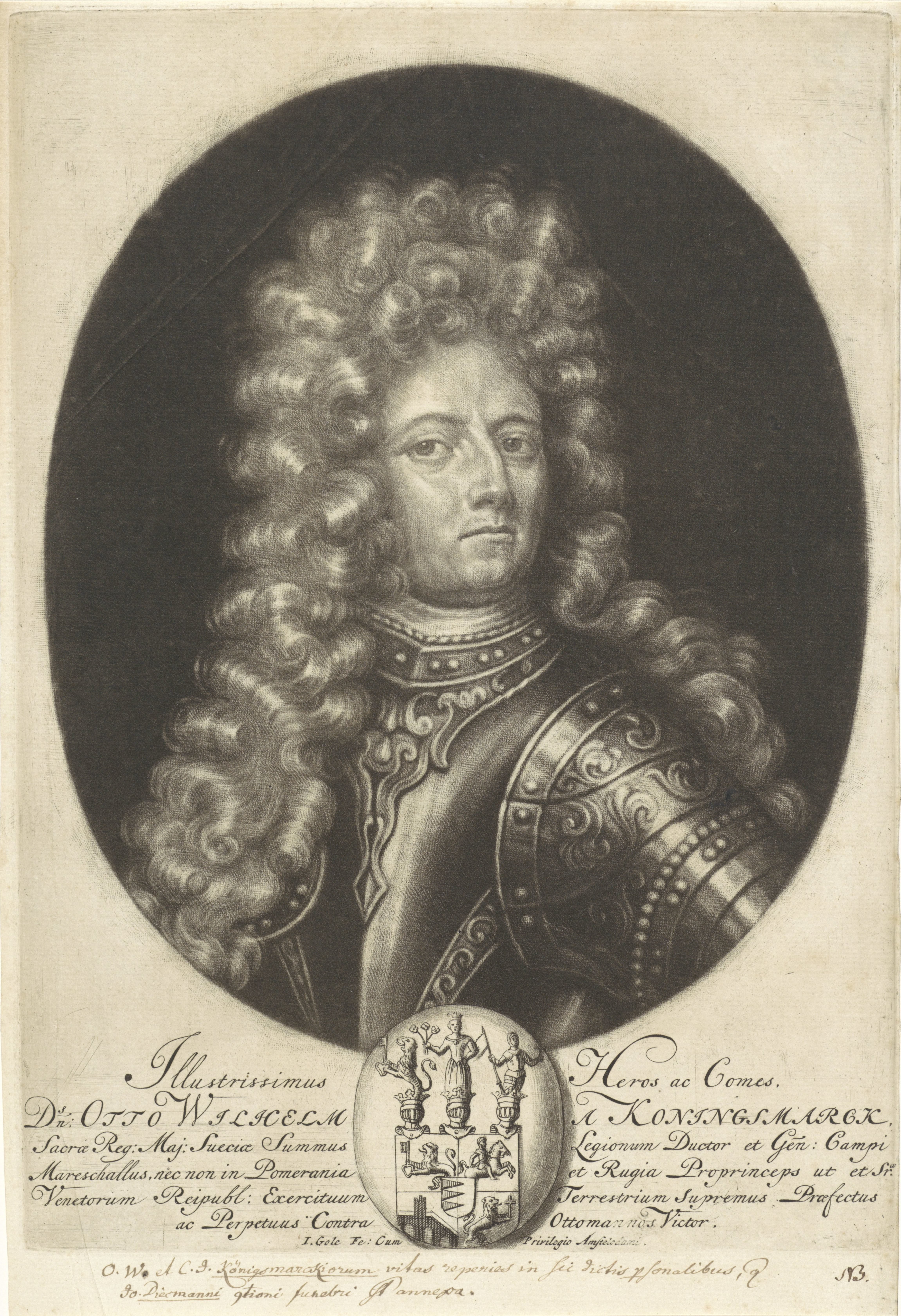 Portret van Otto Wilhelm von Königsmark