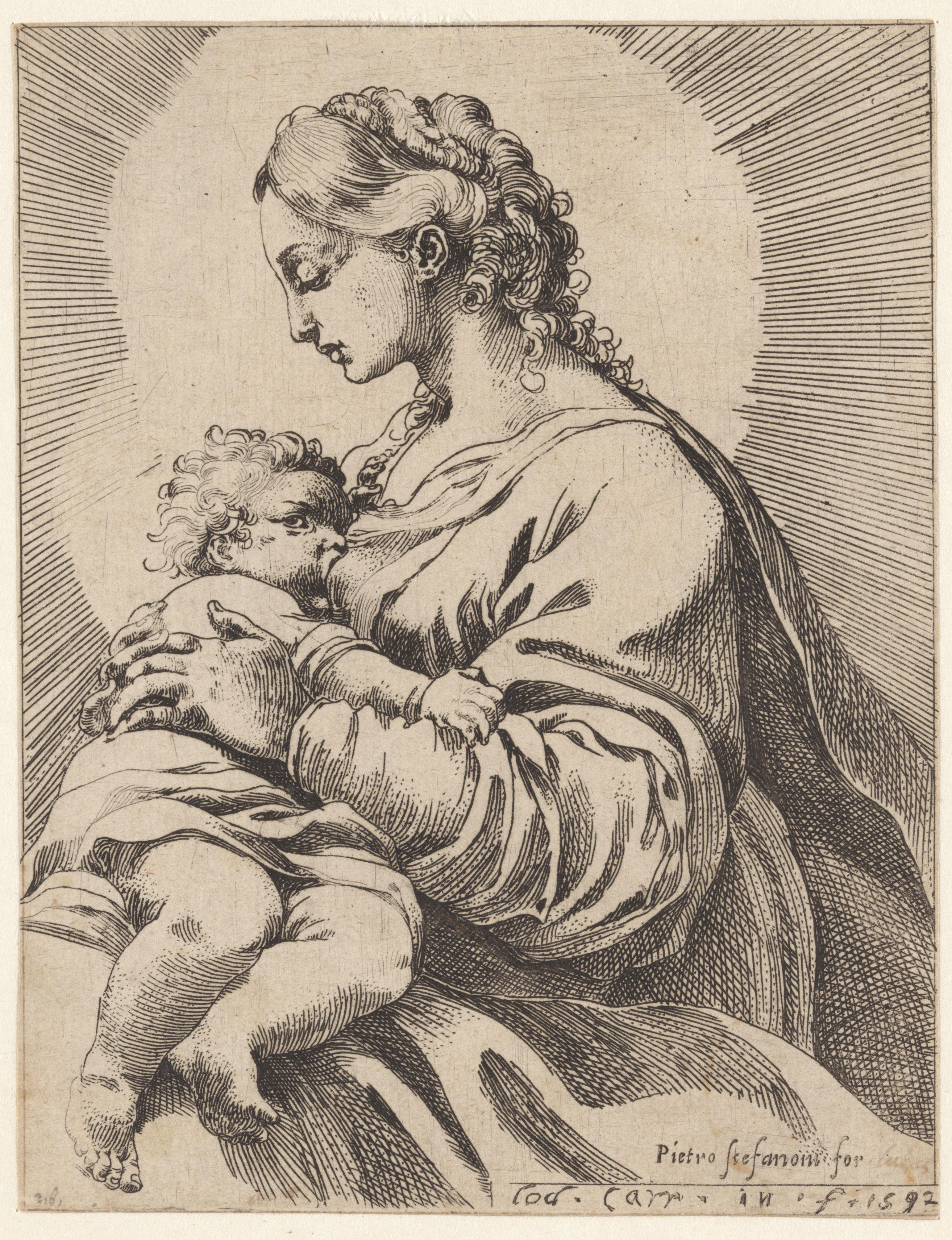 Maria het Christuskind voedend