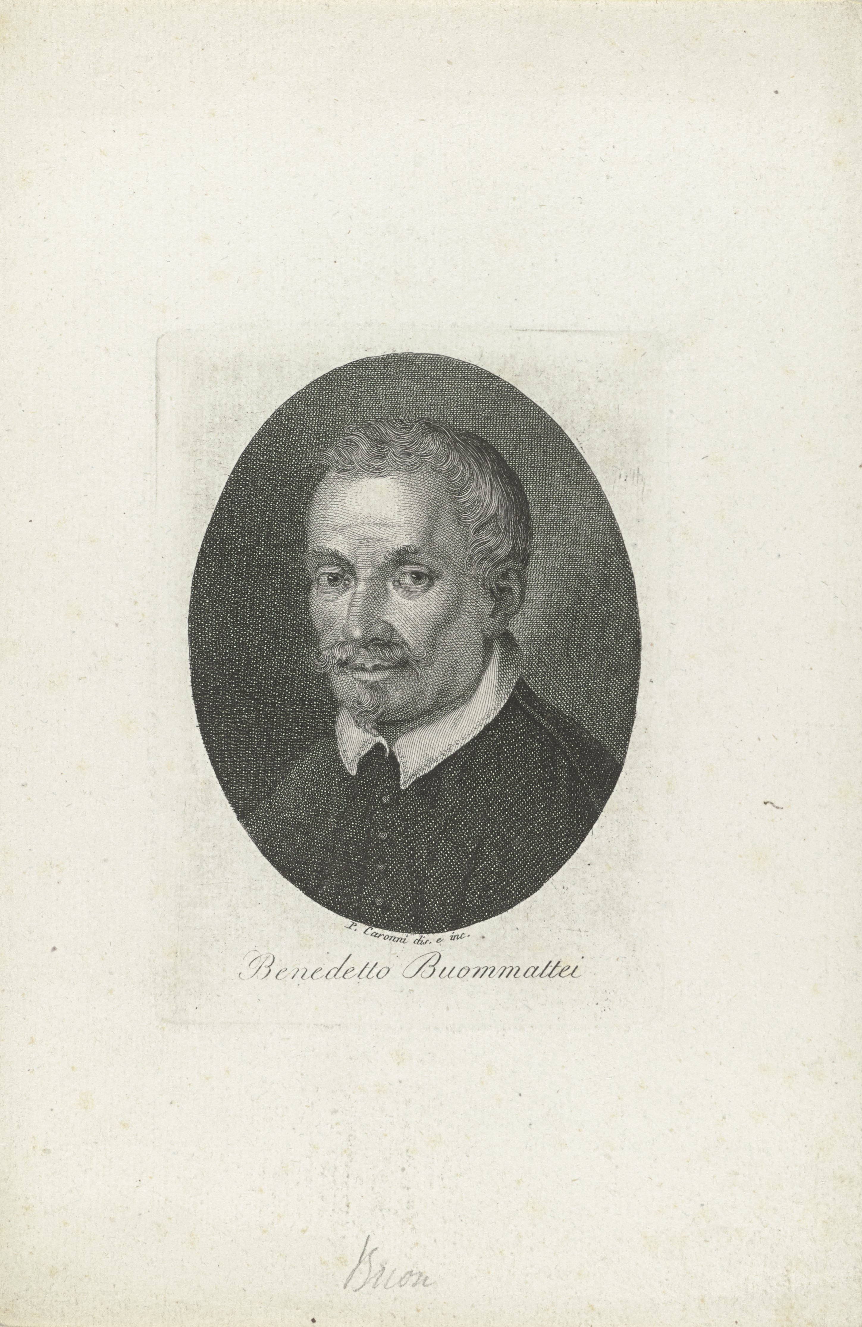 Portret van schrijver Benedetto Buommatei