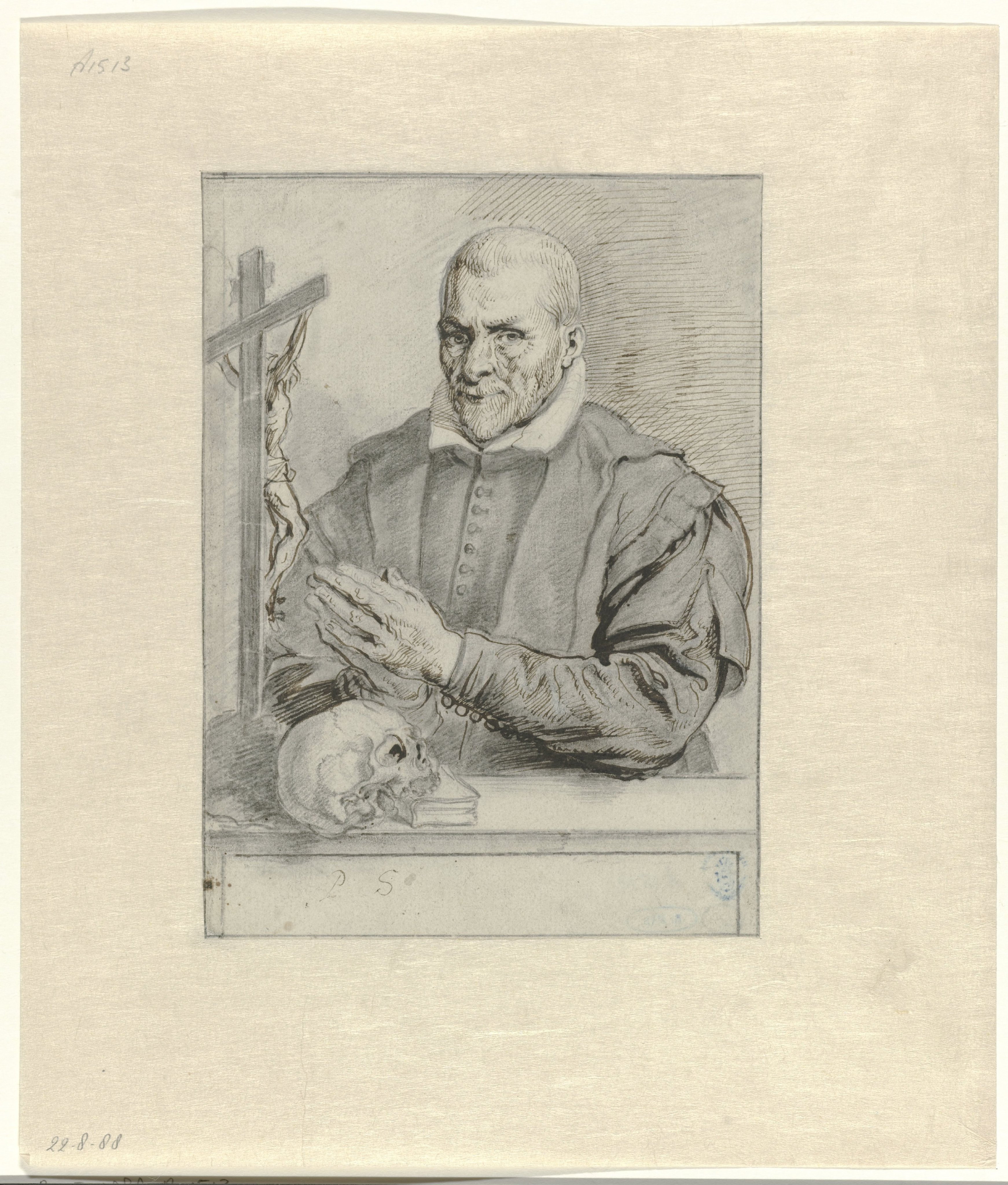 Portret van Nicolaas Wigger, priester te Haarlem
