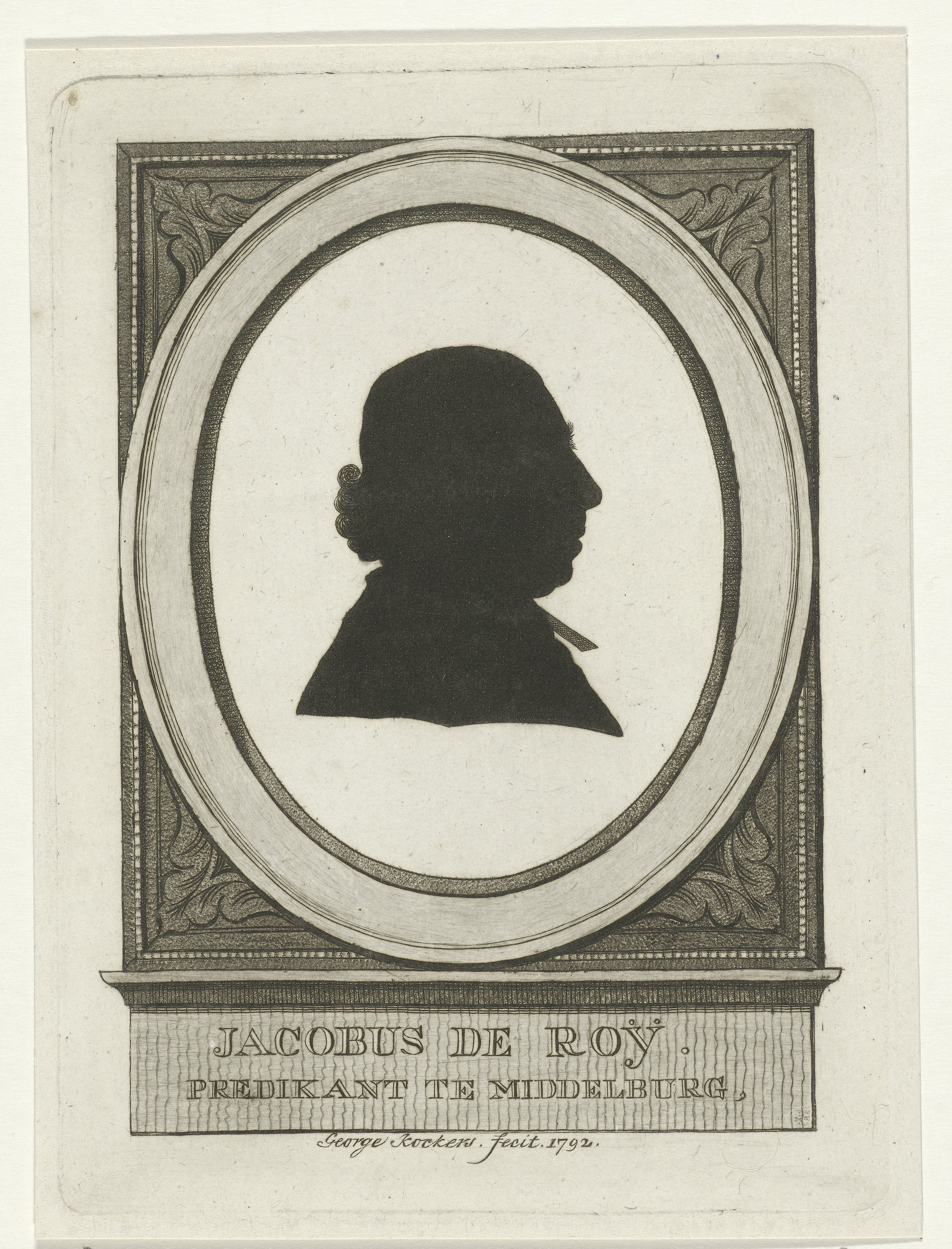 Silhouetportret van Jacobus de Roy