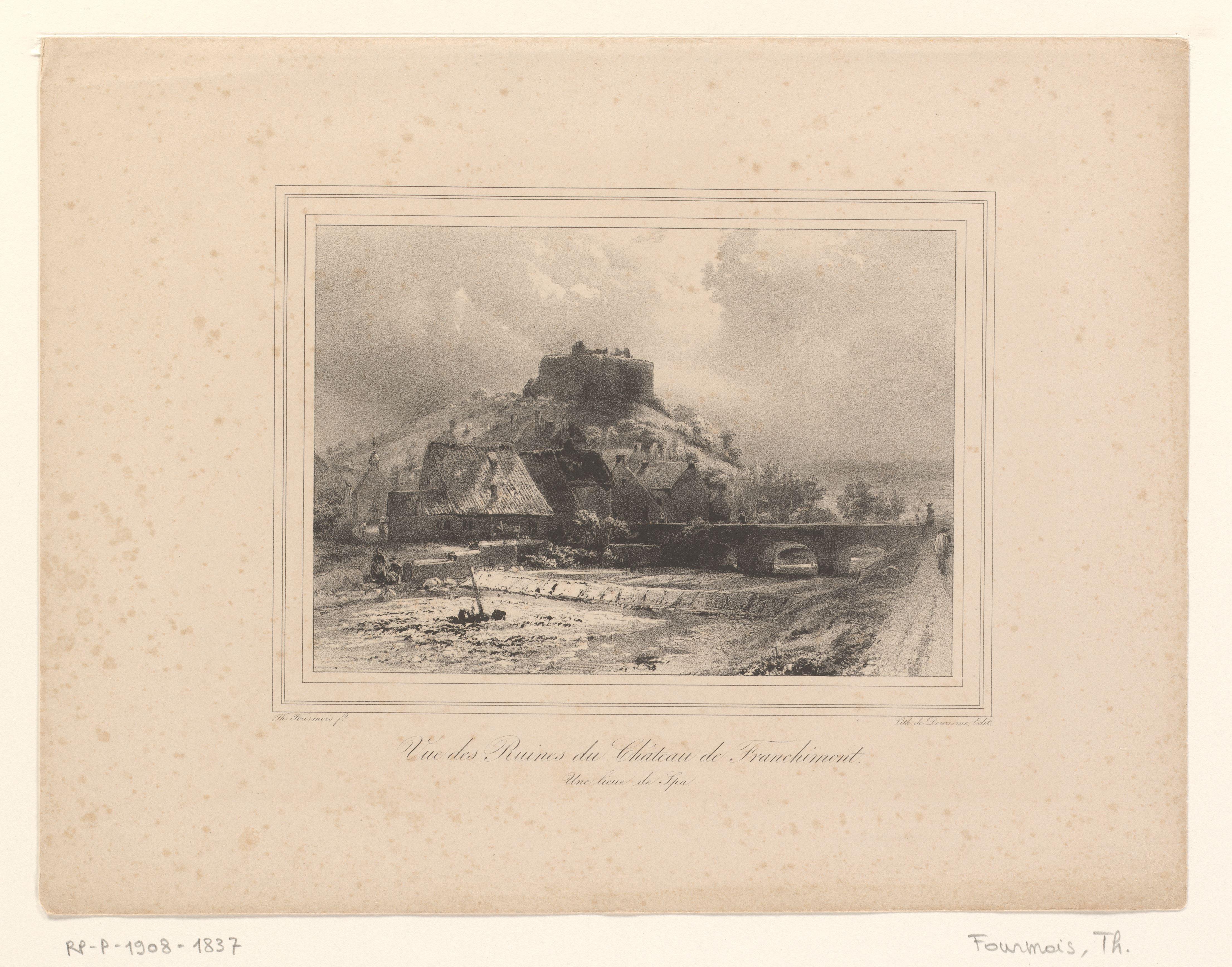 Gezicht op de ruïnes van het kasteel van Franchimont