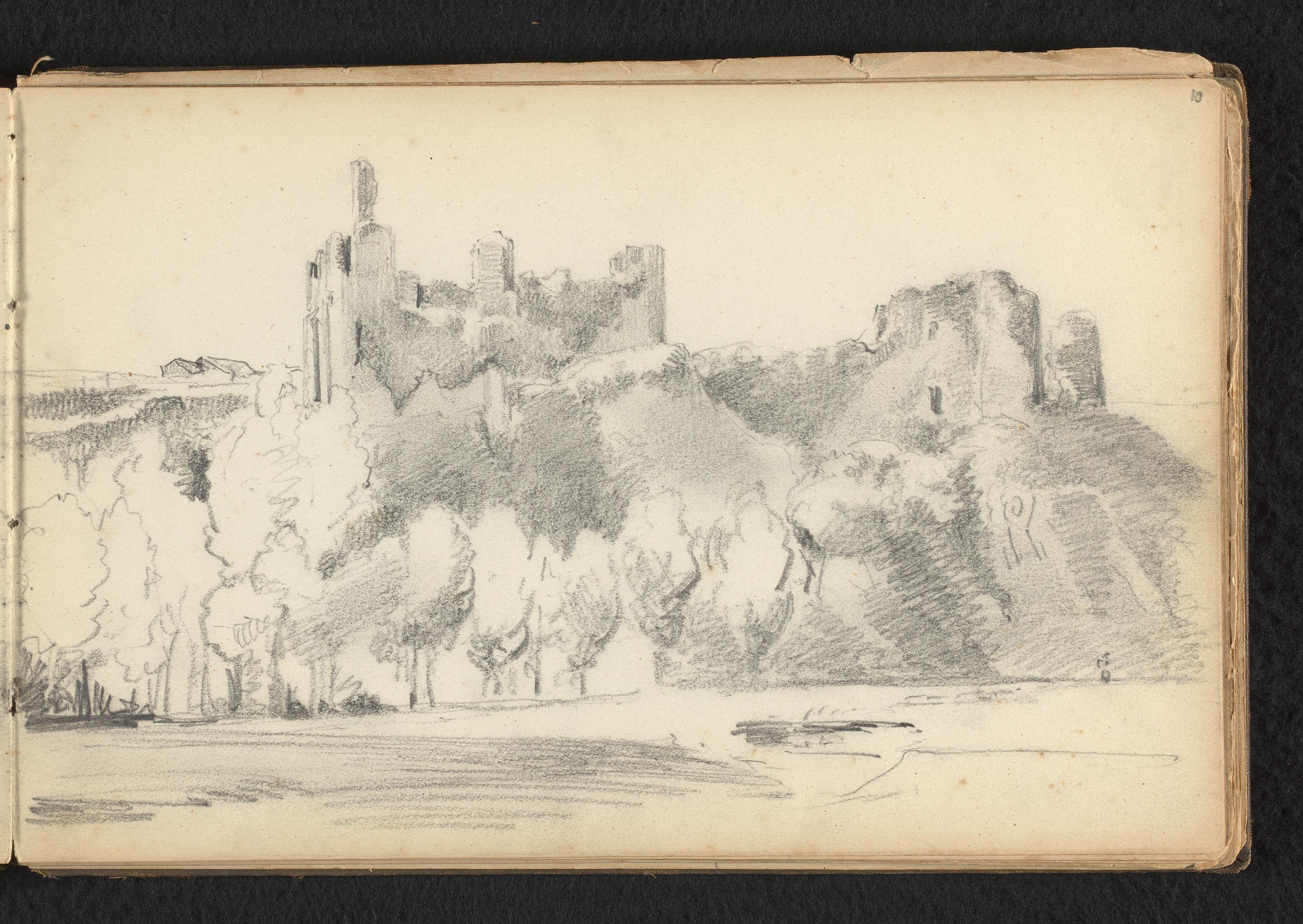 Landschap met ruïne
