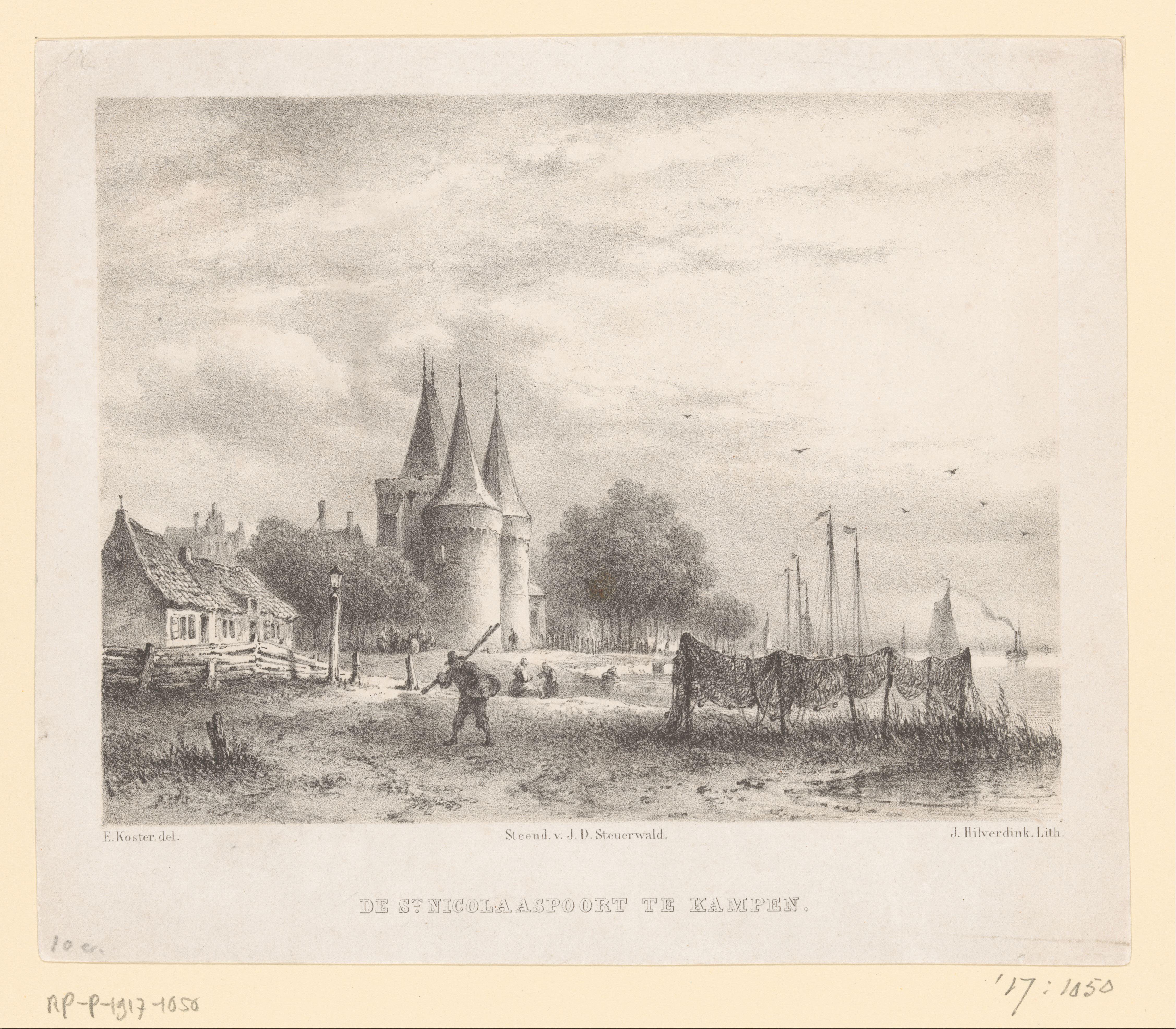 Gezicht op de Sint Nicolaaspoort in Kampen
