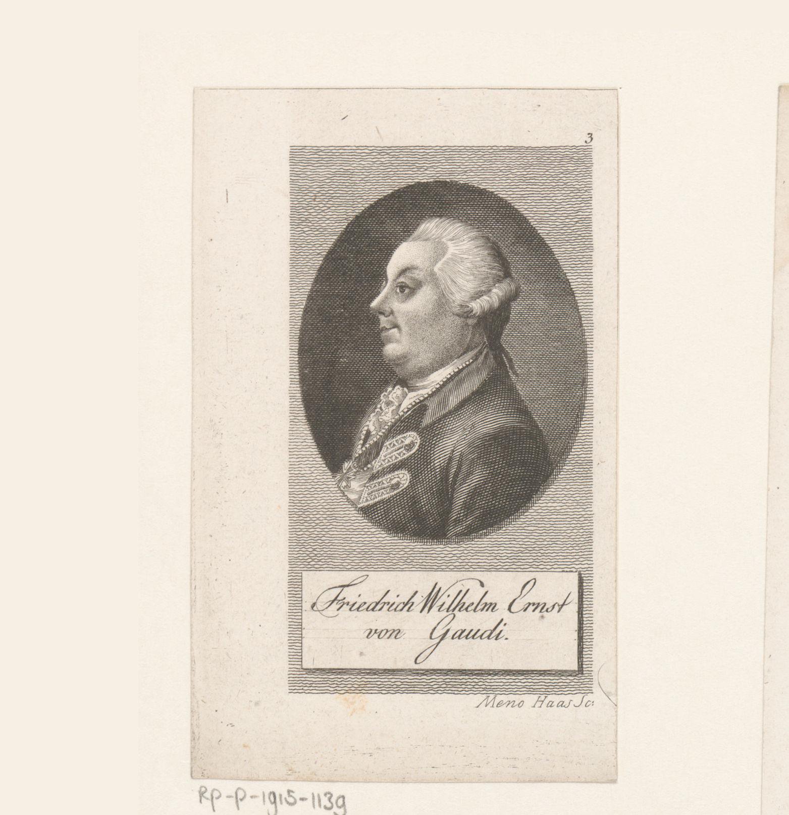 Portret van Friedrich Wilhelm von Gaudy