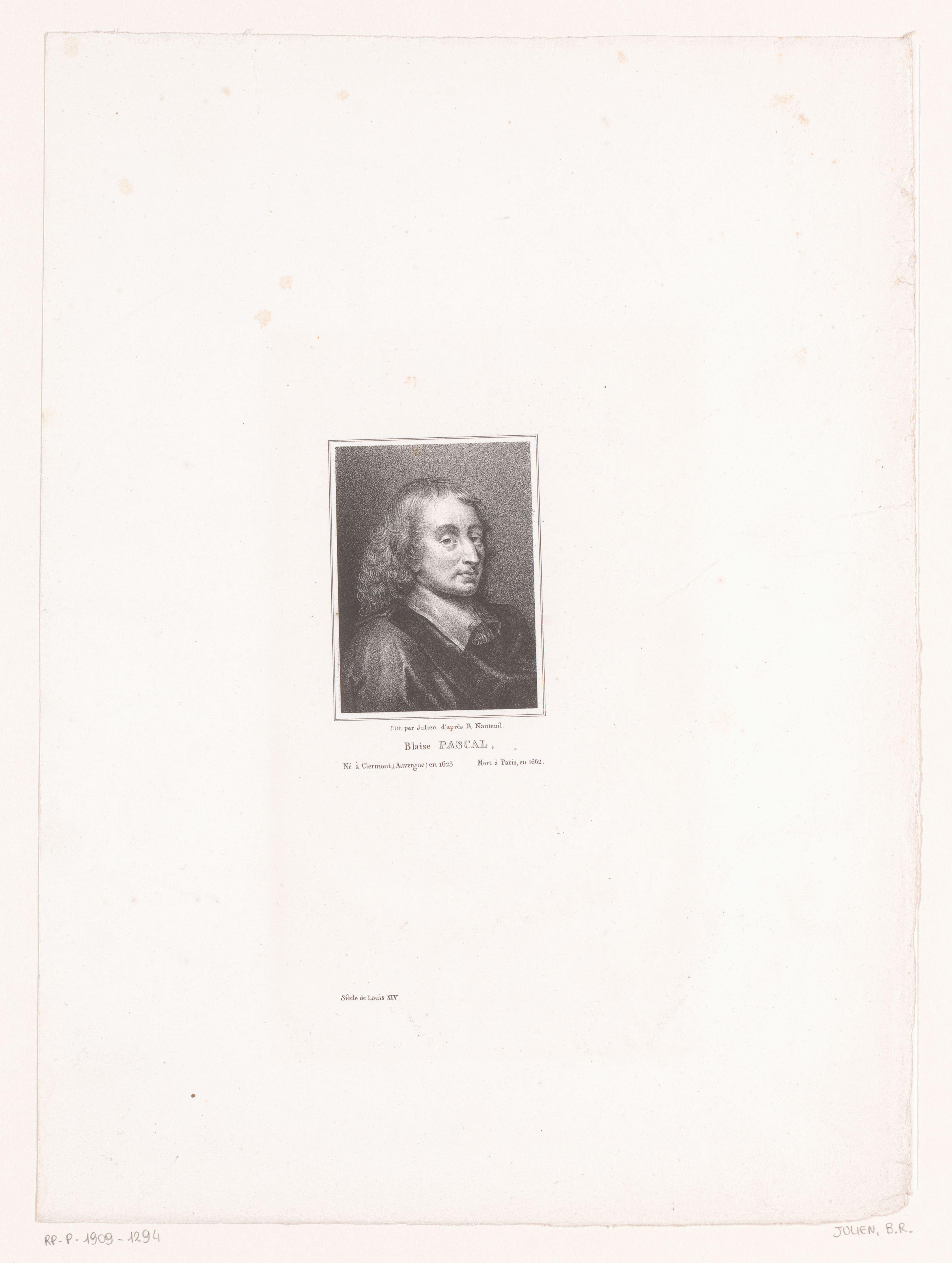 Portret van Blaise Pascal