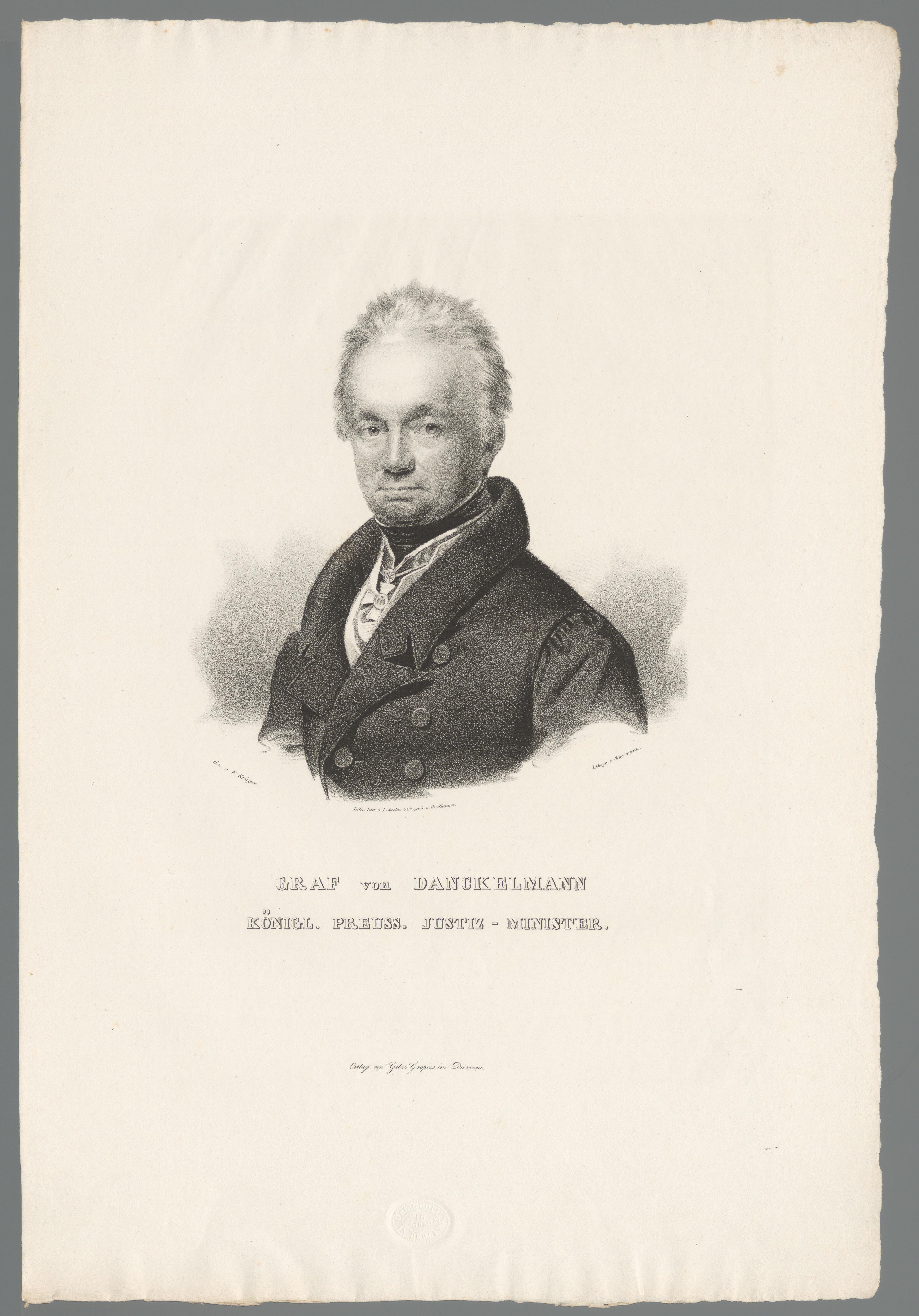 Portret van Heinrich Wilhelm August Alexander graaf van Danckelmann