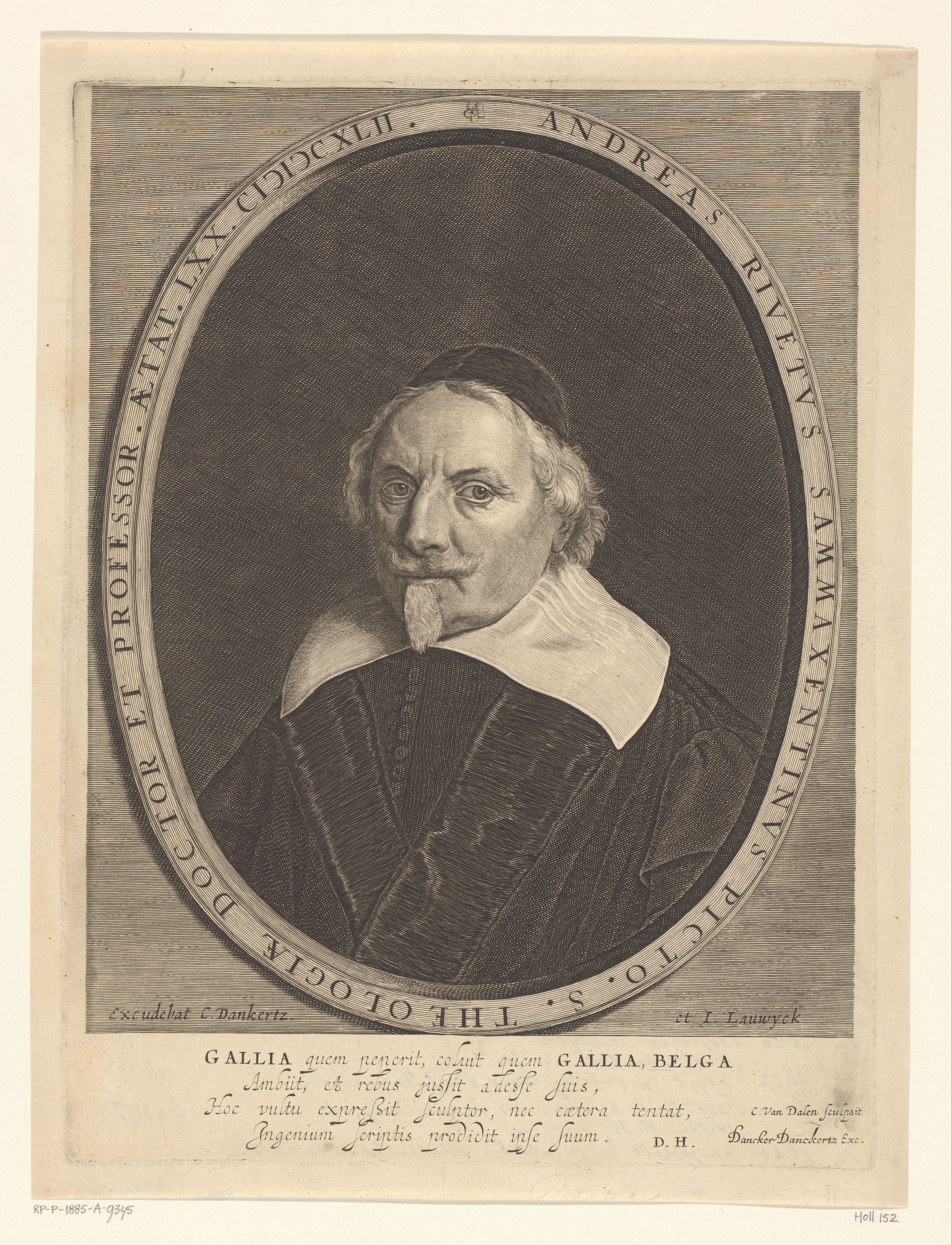 Portret van André Rivet op 60-jarige leeftijd