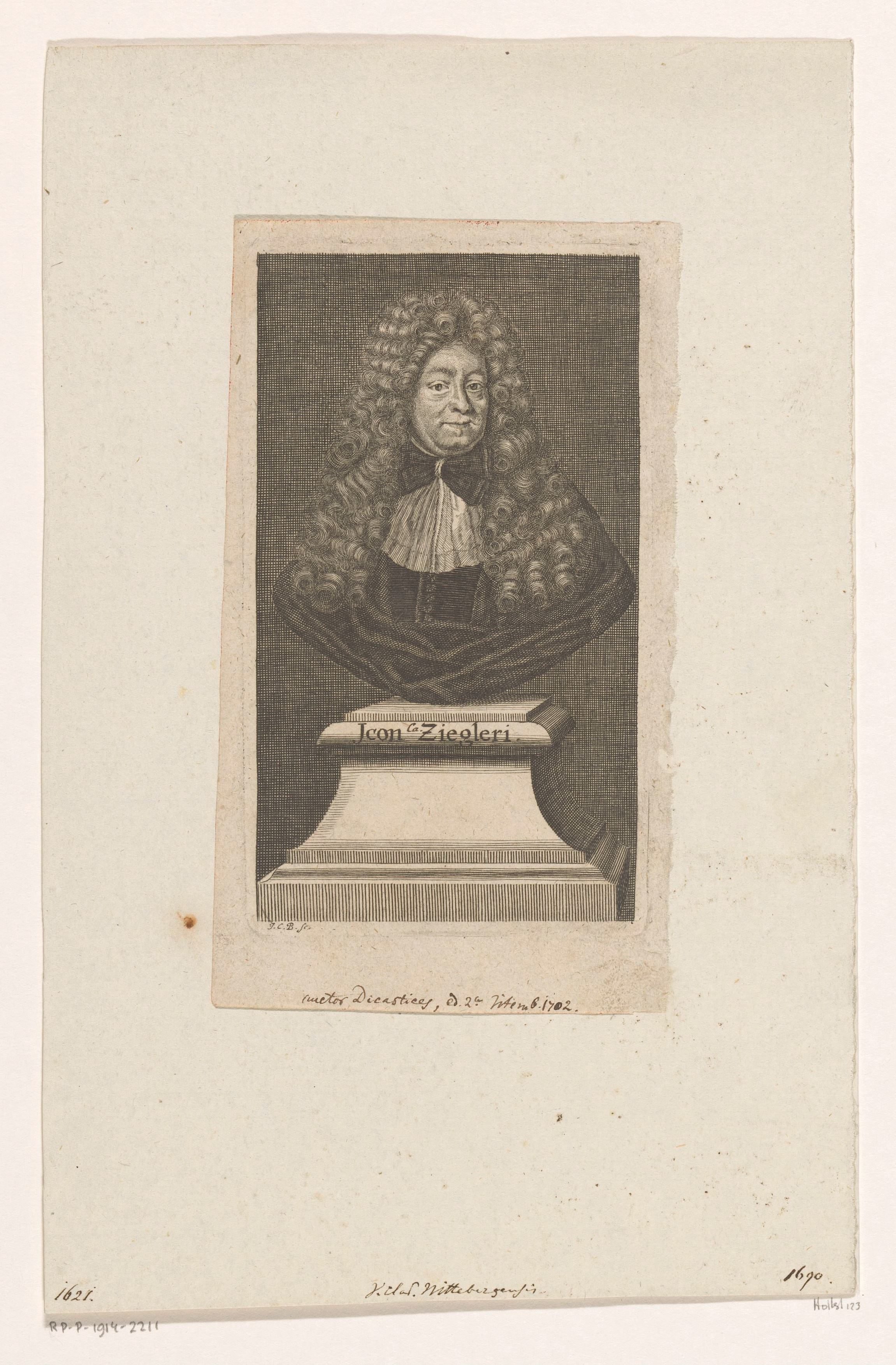 Portretbuste van Caspar Ziegler