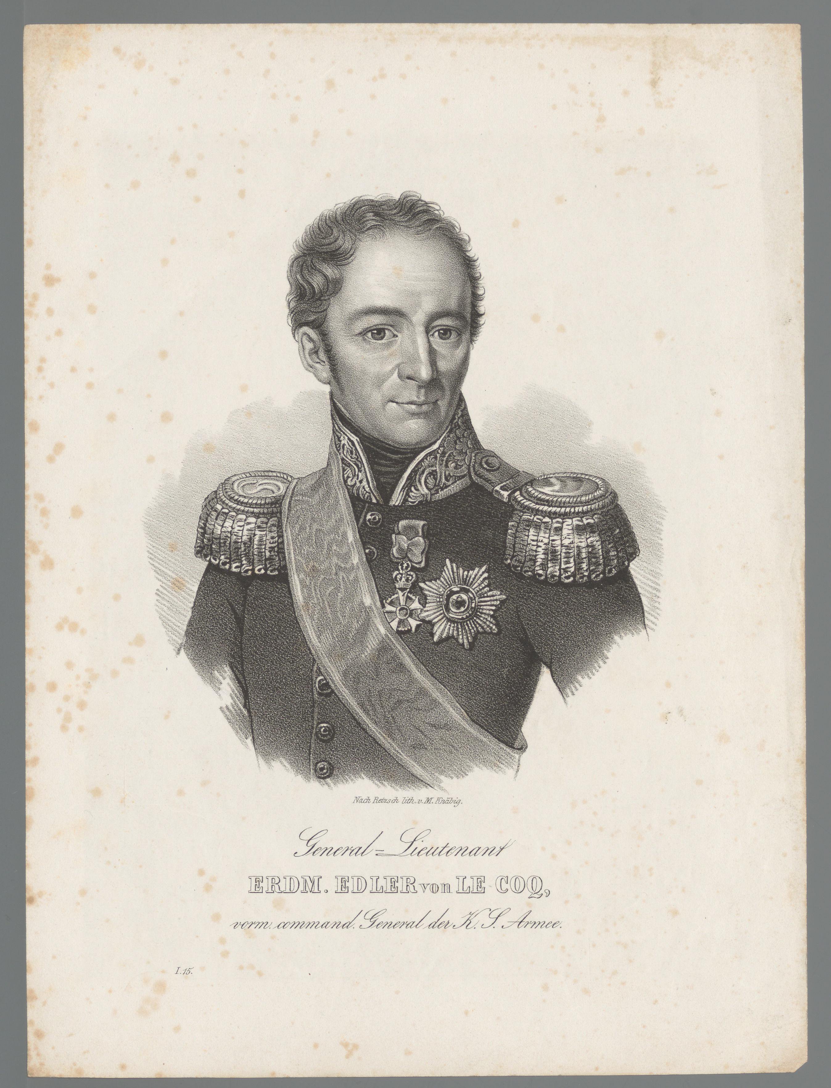 Portret van Karl Christian Erdmann von Le Coq